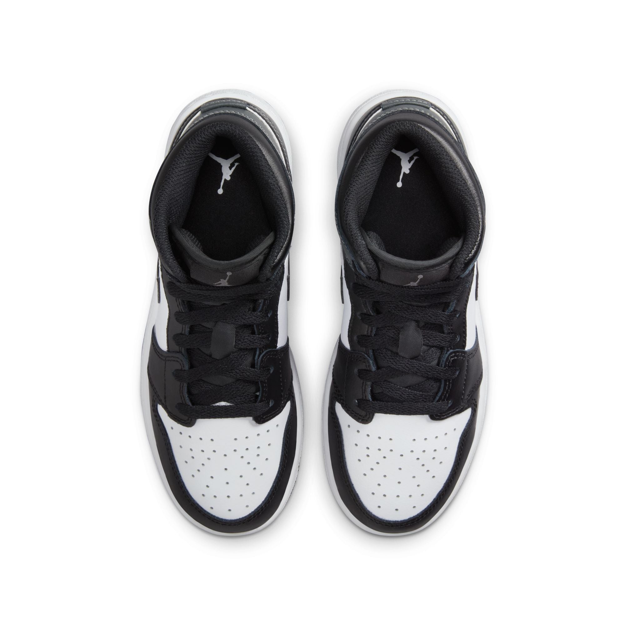 KIDS AIR JORDAN 1 MID GS (BLACK/IRON GREY/WHITE)