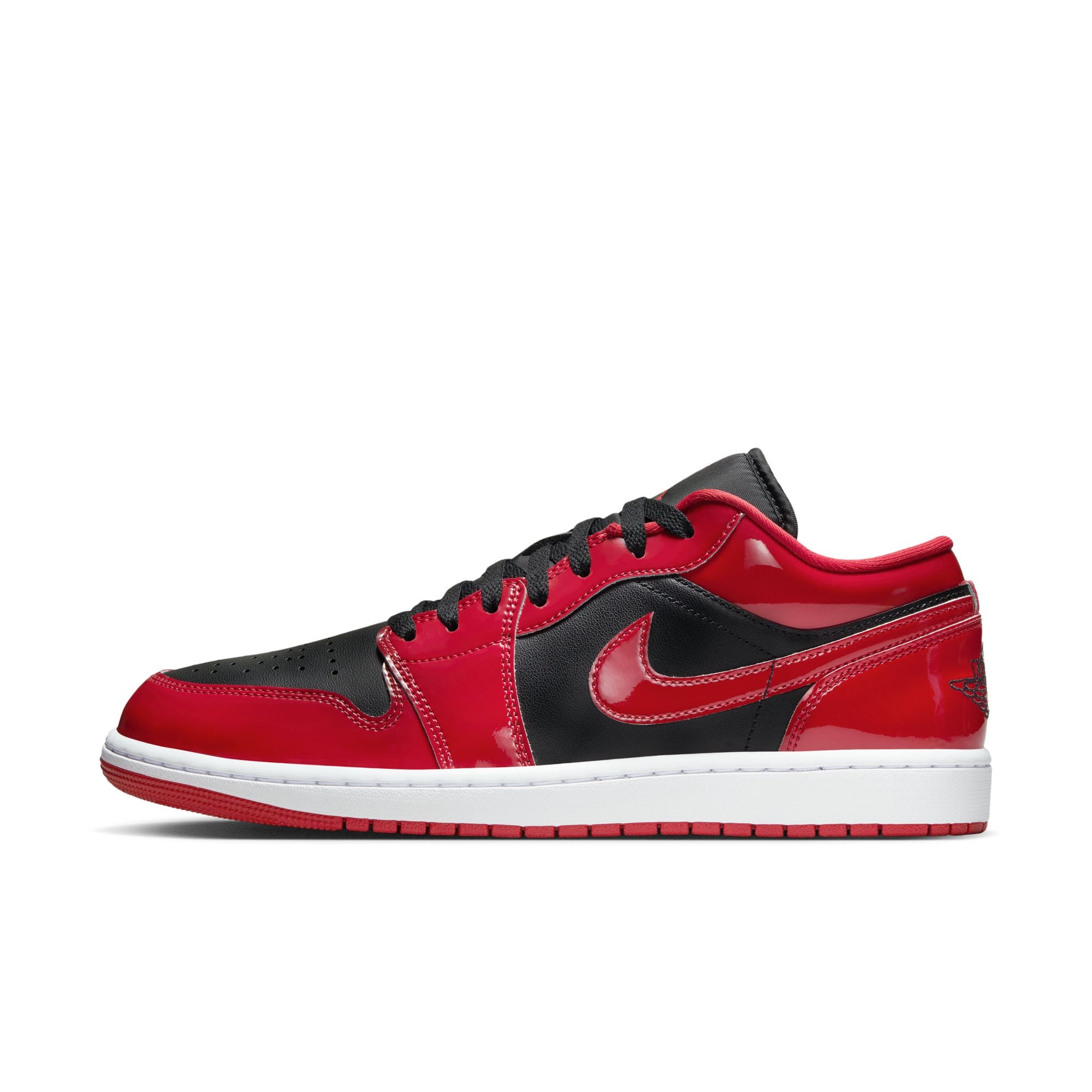 MENS AIR JORDAN 1 LOW SE (BLACK/VARSITY RED/WHITE)