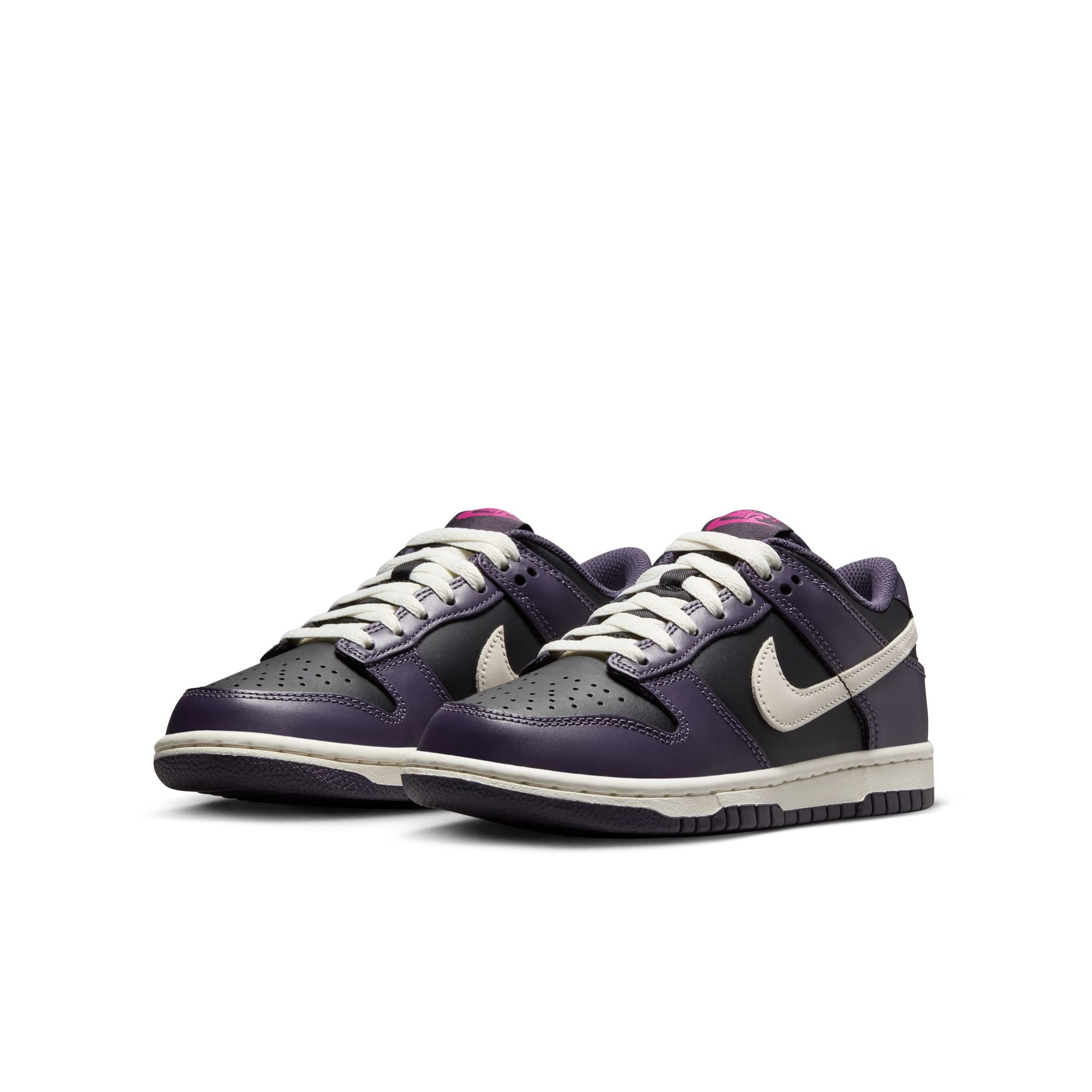 KIDS NIKE DUNK LOW GS (BLACK/PALE IVORY/DARK RAISIN/SAIL)