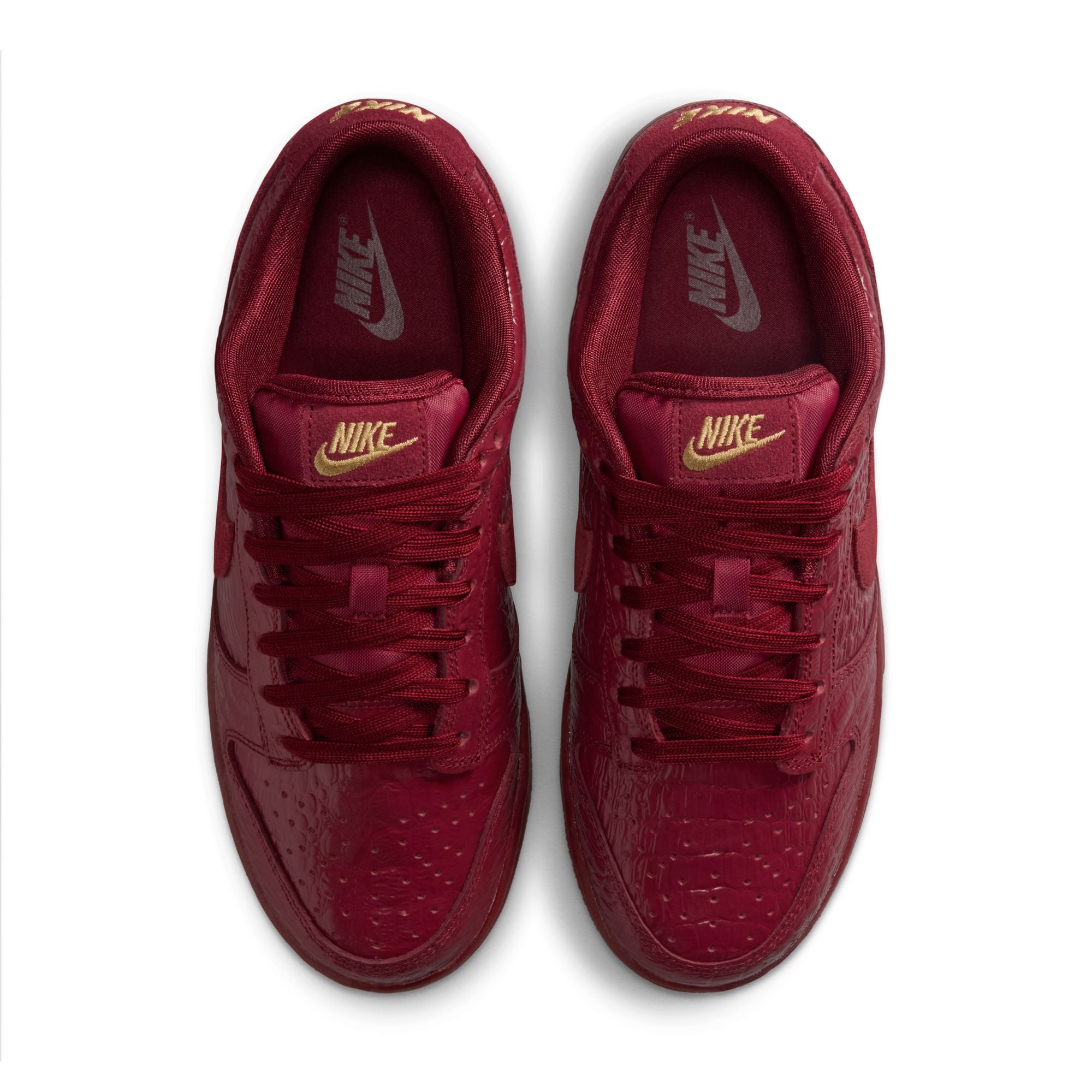 WOMENS NIKE DUNK LOW SS (RED CROC)
