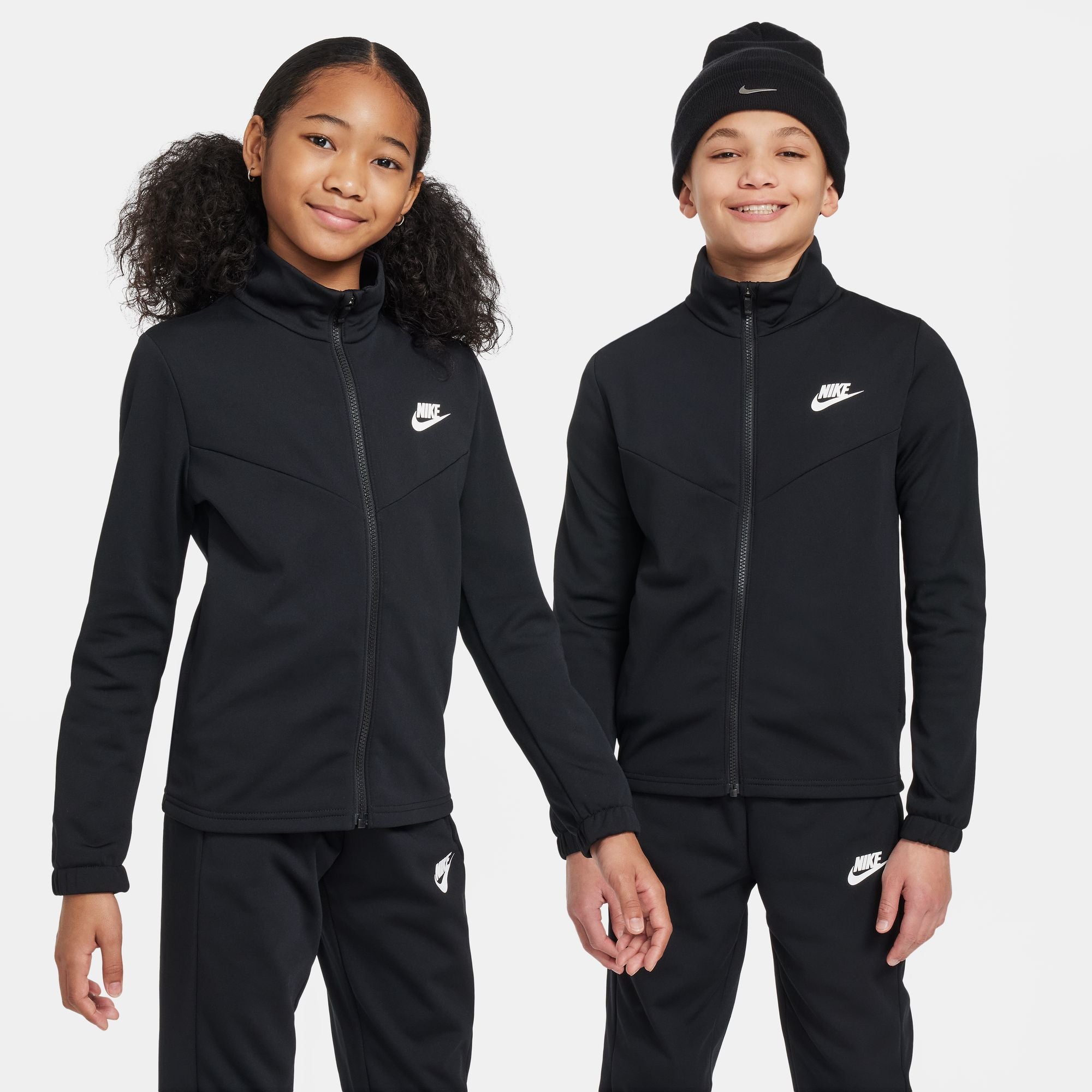 KIDS NSW TRACKSUIT POLY FZ (BLACK/WHITE)