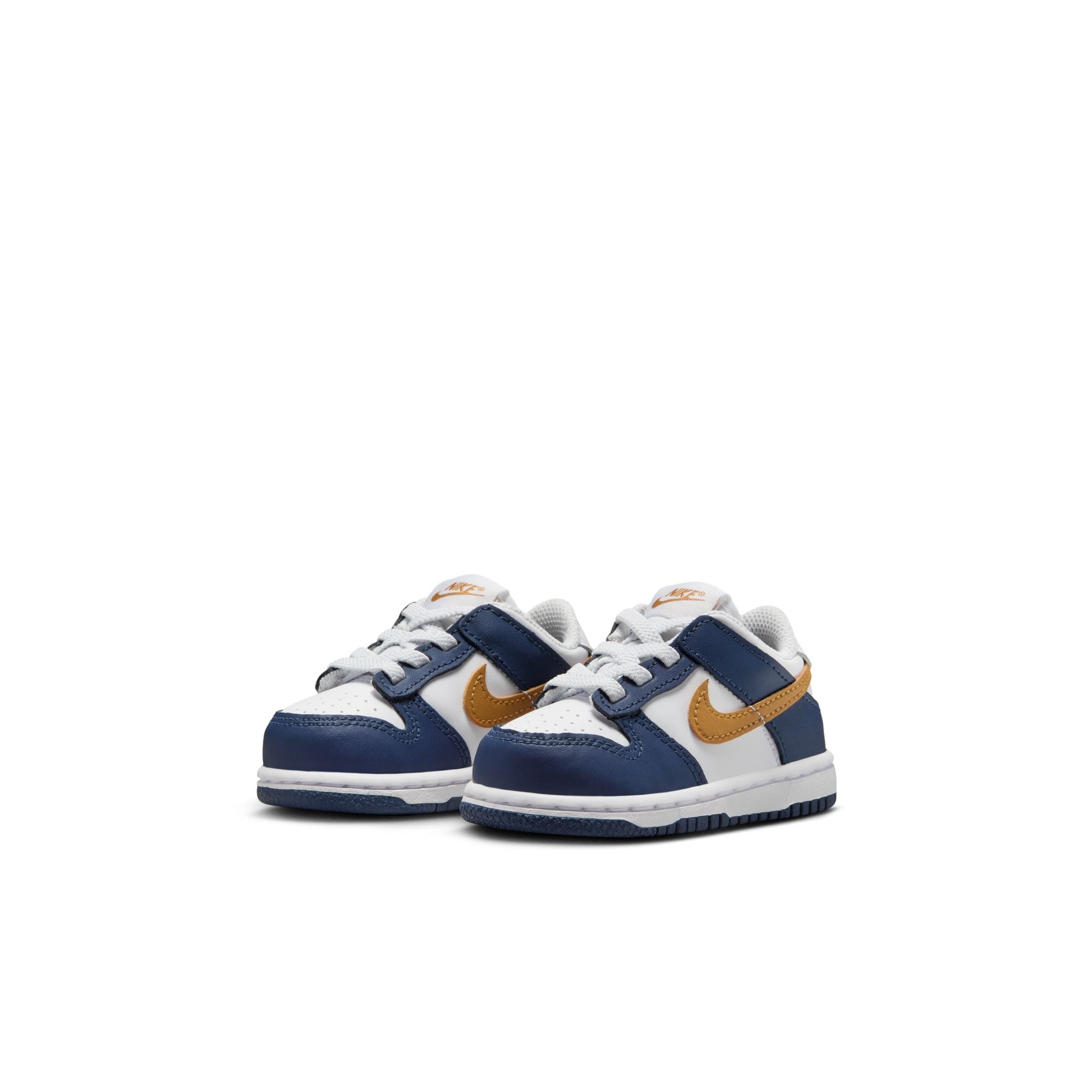 KIDS NIKE DUNK LOW TD (WHITE/WHEAT/MIDNIGHT NAVY)