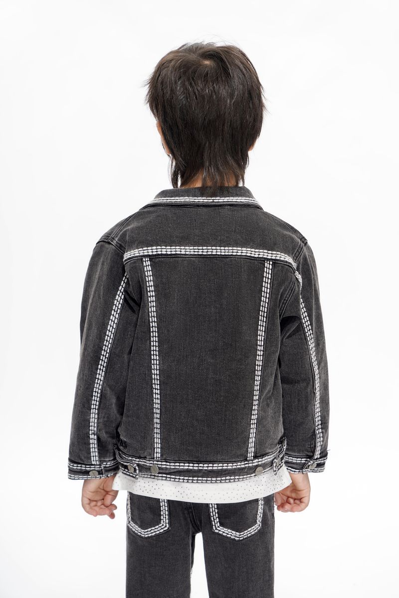KIDS VALABASAS TREASURY DENIM JACKET (GREY WASHED)