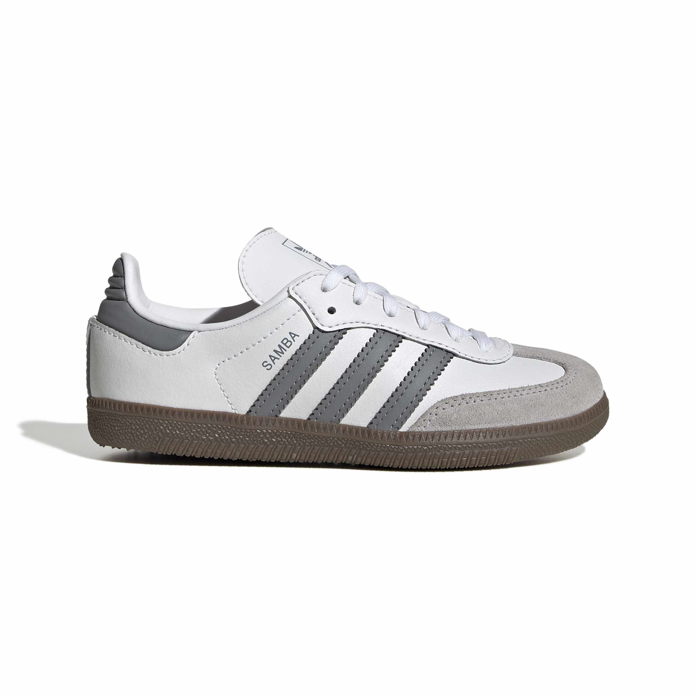 KIDS ADIDAS SAMBA C (WHITE/GREY/GUM)