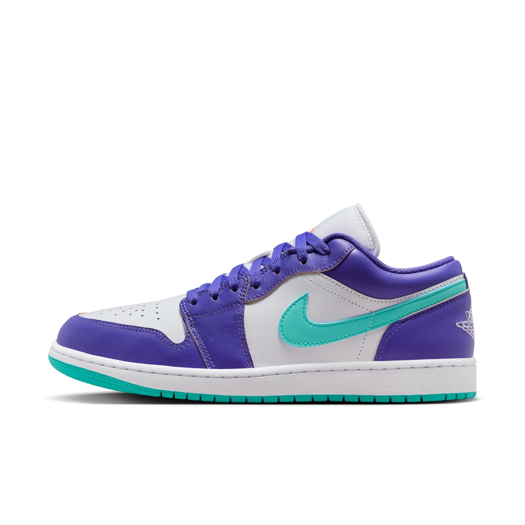 MENS AIR JORDAN 1 LOW SE (PSYCHIC PURPLE/HYPER JADE/WHITE/CONE)