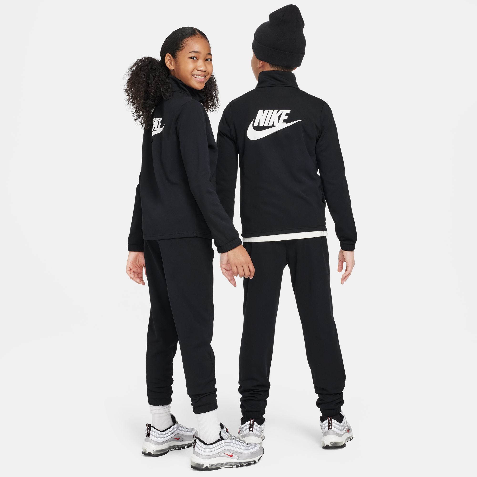 KIDS NSW TRACKSUIT POLY FZ (BLACK/WHITE)