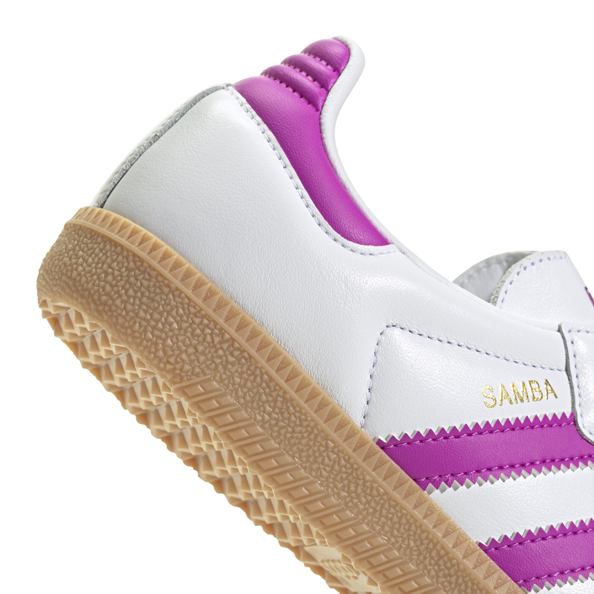 KIDS ADIDAS SAMBA OG J (CLOUD WHITE/PURPLE BLAST/GUM)