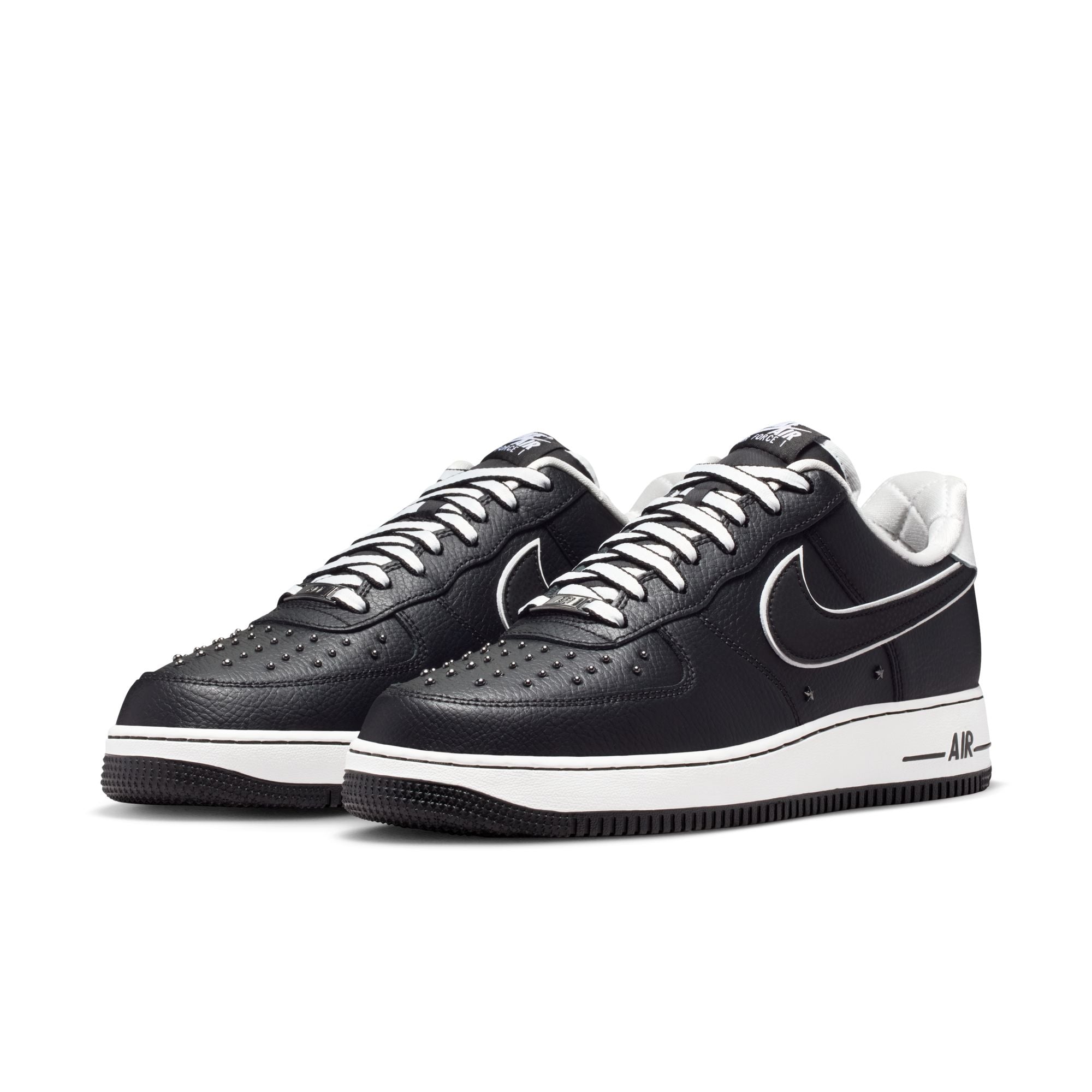MENS NIKE AIR FORCE 1 '07 PRM (BLACK/SUMMIT WHITE/MTLC DARK GREY)
