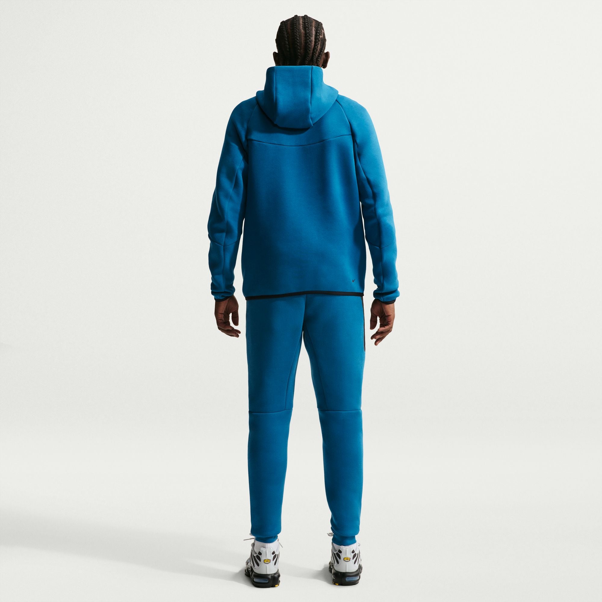 MENS NIKE TECH FLEECE FULL-ZIP WINDRUNNER WARMUP (COURT BLUE/BLACK)