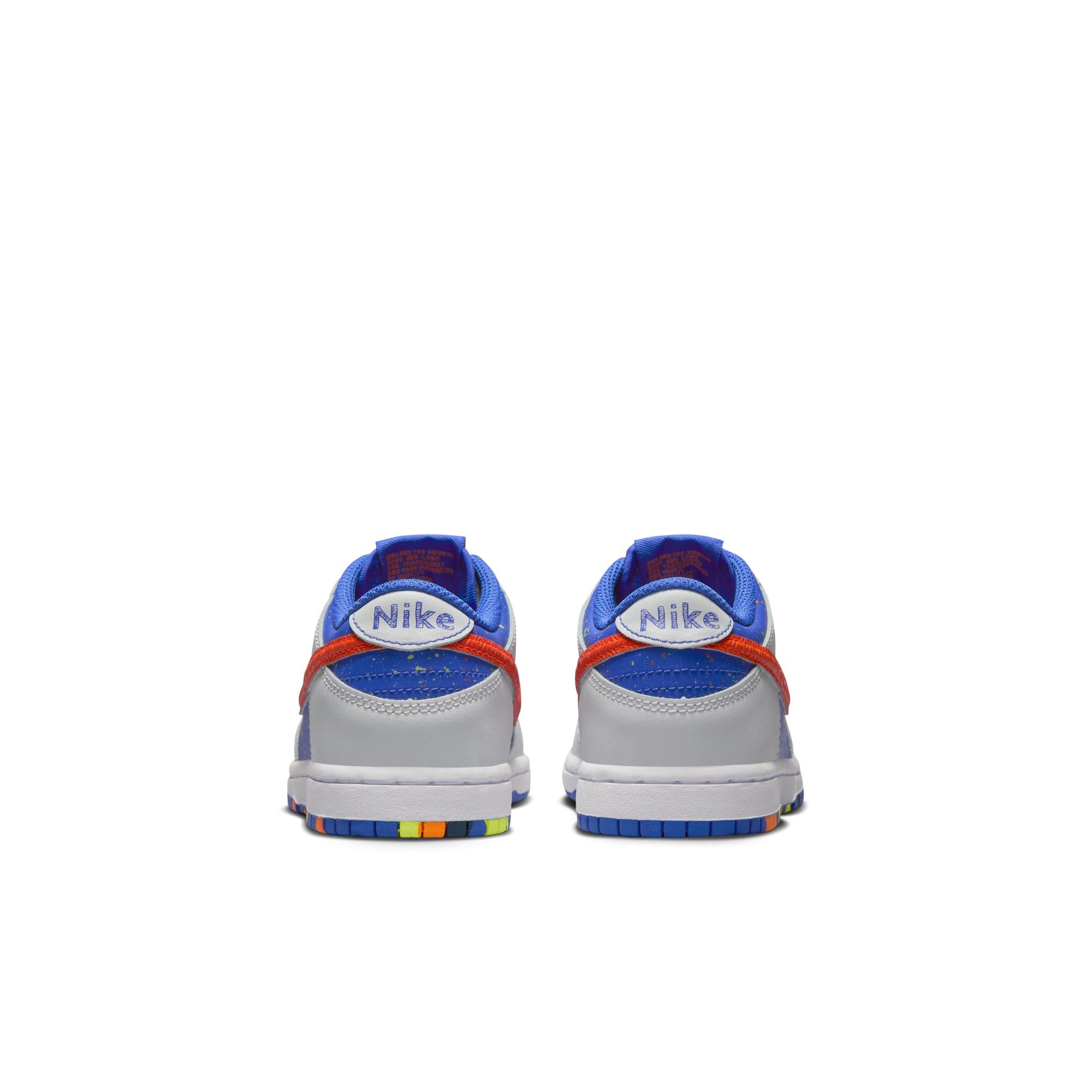 KIDS NIKE DUNK LOW BP (PHOTON DUST/TOTAL ORANGE/ASTRONOMY BLUE)