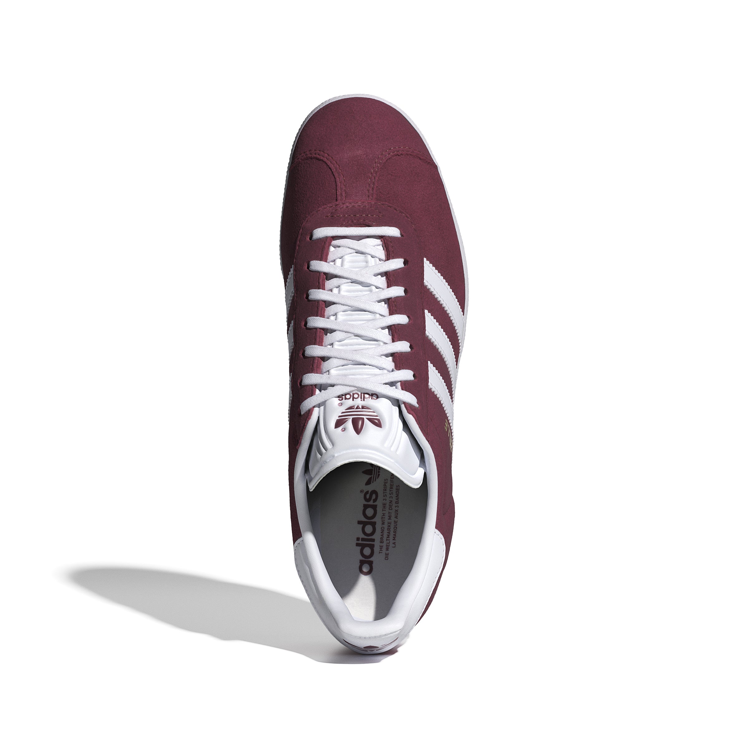 Men's ADIDAS GAZELLE (Collegiate Burgundy / Cloud White / Gold Metallic)