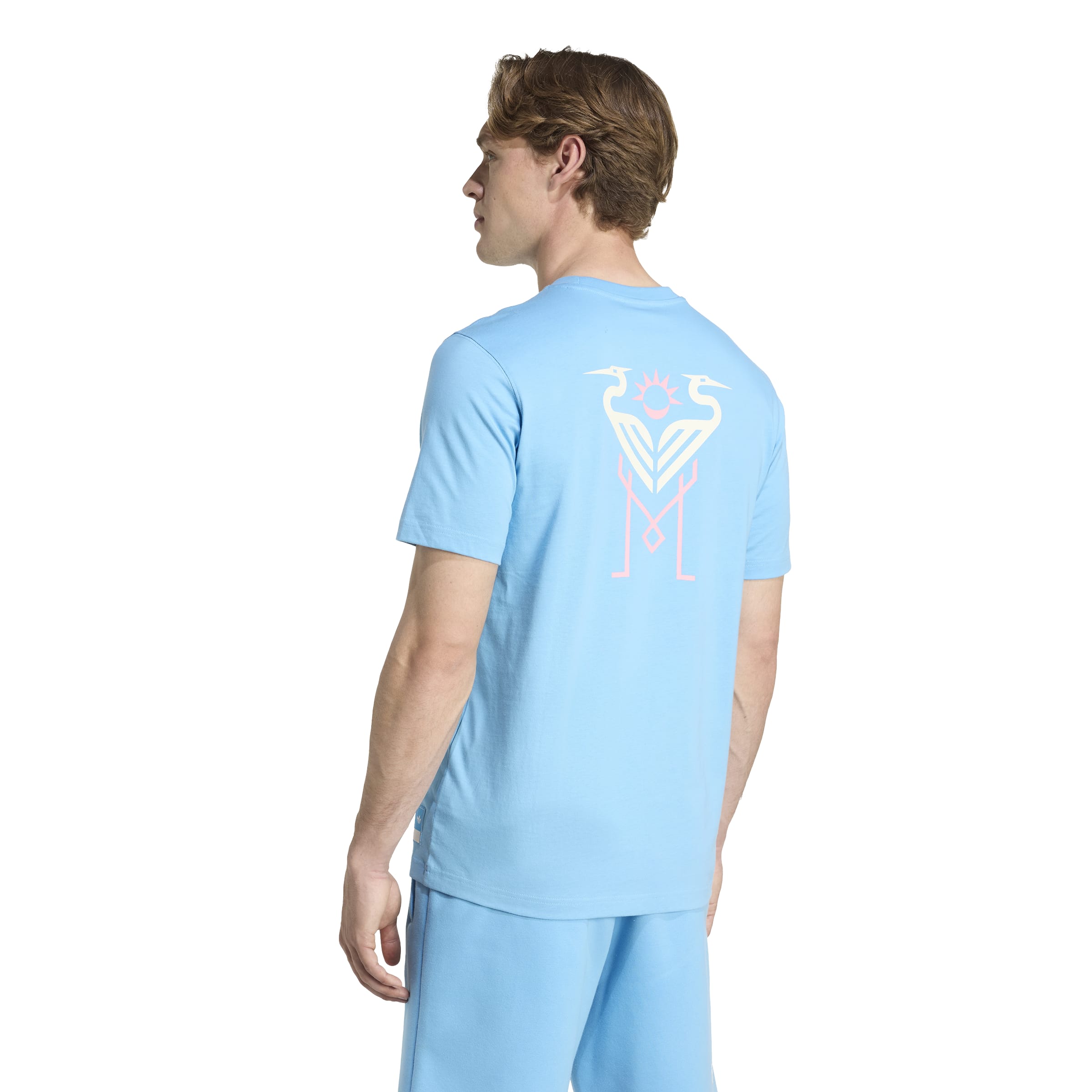 MENS ADIDAS ORIGINALS INTER MIAMI CF TRAVEL TEE (SEMI BLUE BURST / WHITE TINT)