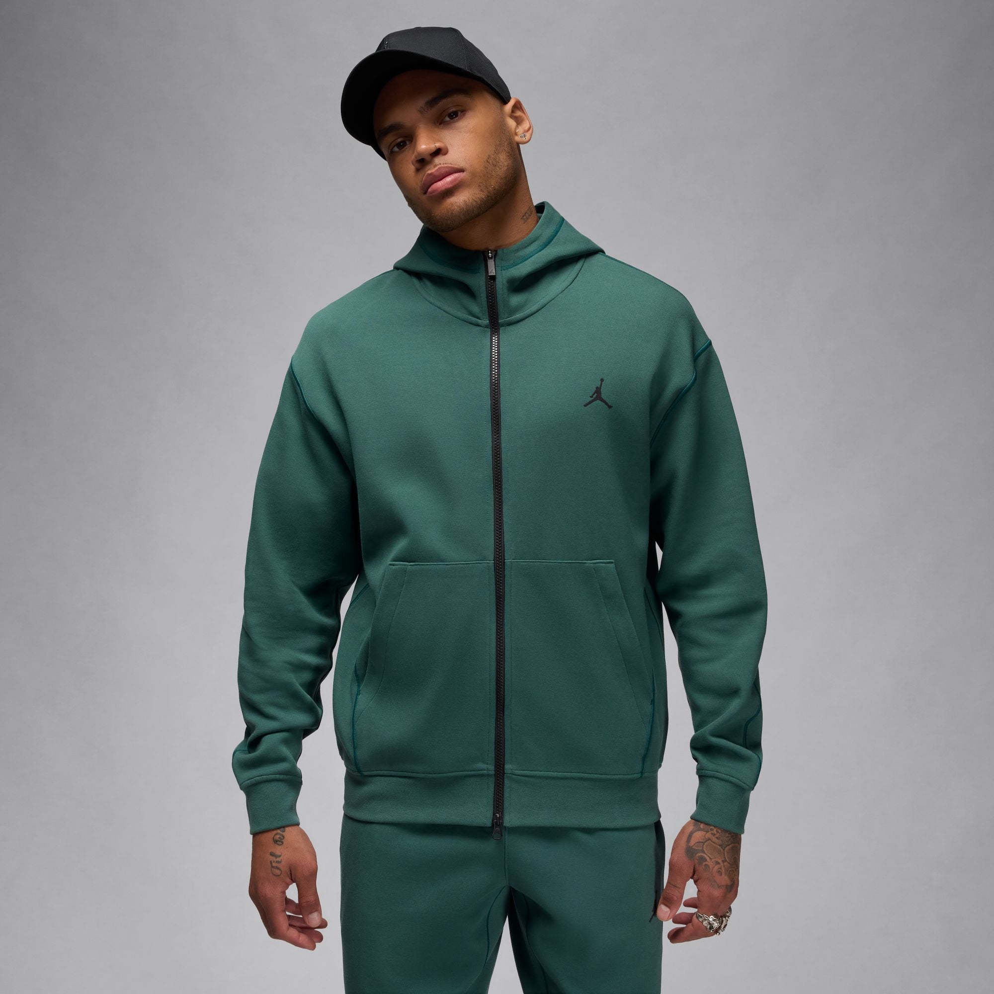 MENS JORDAN SPORT HOOP FLEECE SET (OXIDIZED GREEN/BLACK)