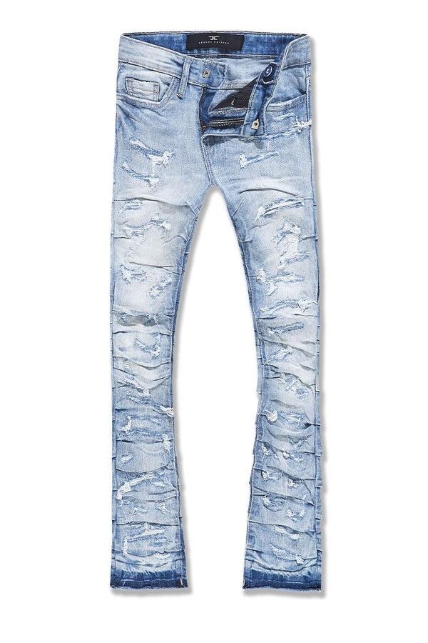 KIDS JORDAN CRAIG Ripple Effect STACKED Denim (SKY BLUE)