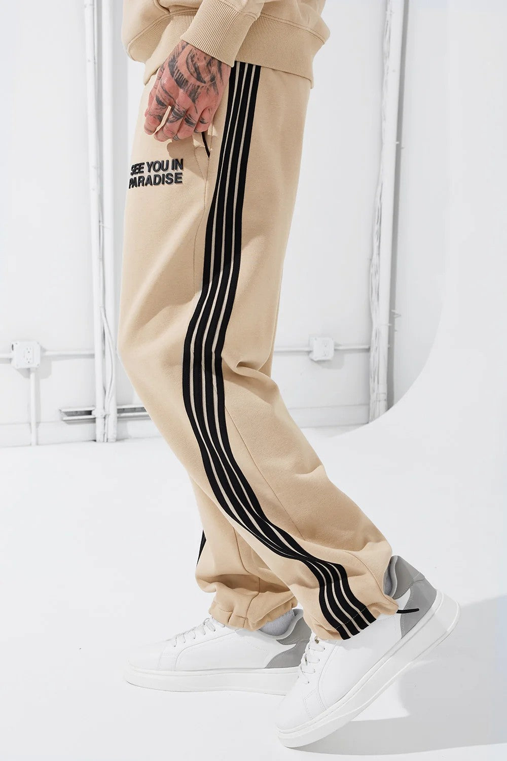 MENS JORDAN CRAIG THE BEAUTIFUL GAME BAGGY SWEATPANT (BEIGE)