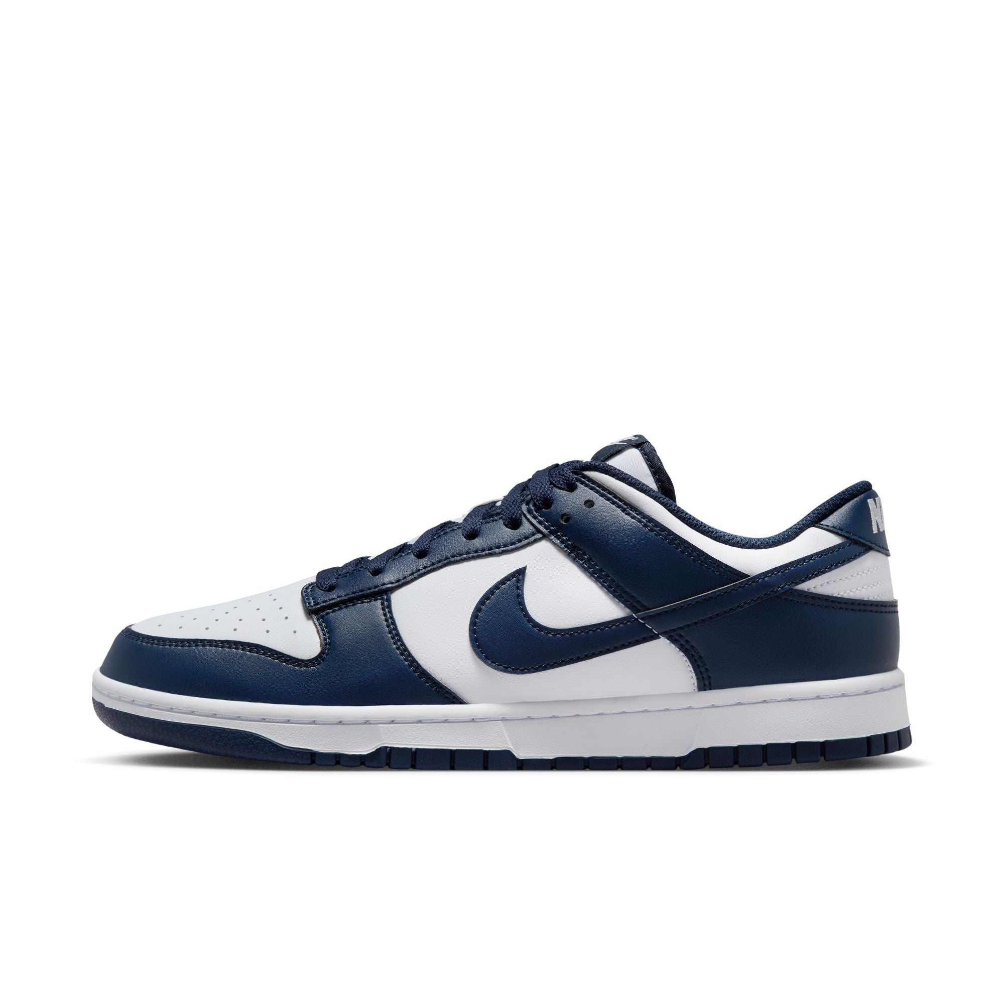 MENS NIKE DUNK LOW RETRO (WHITE/MIDNIGHT NAVY)