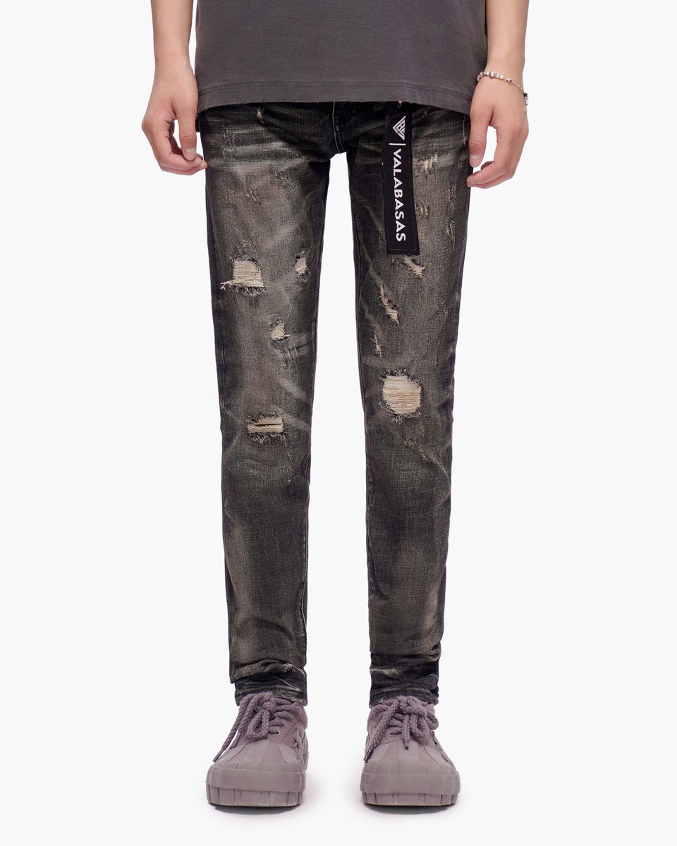 MENS VALABASAS HASTE SKINNY JEAN (BLACK GREY WASH)