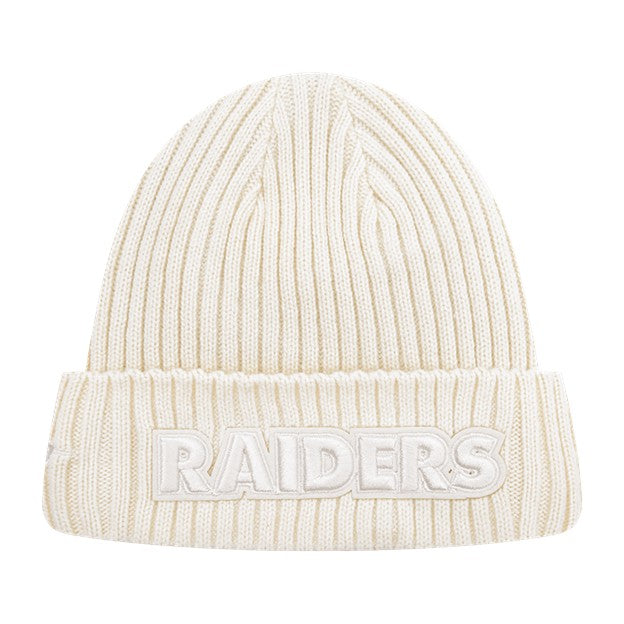 PRO STANDARD LAS VEGAS RAIDERS NEUTRAL BEANIE (EGGSHELL)