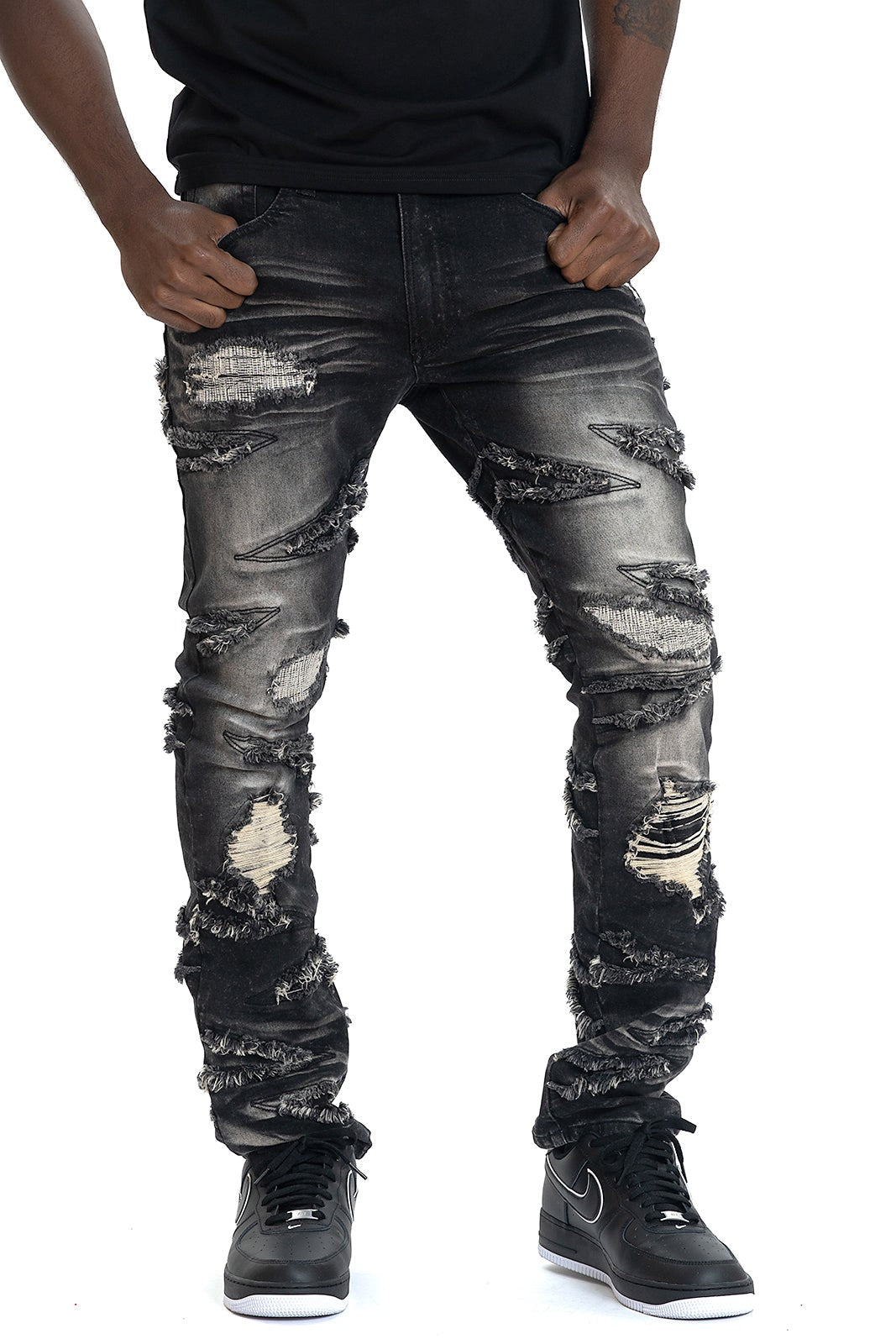 MENS MAKOBI LOMBARDI JEAN (BLACK WASH)