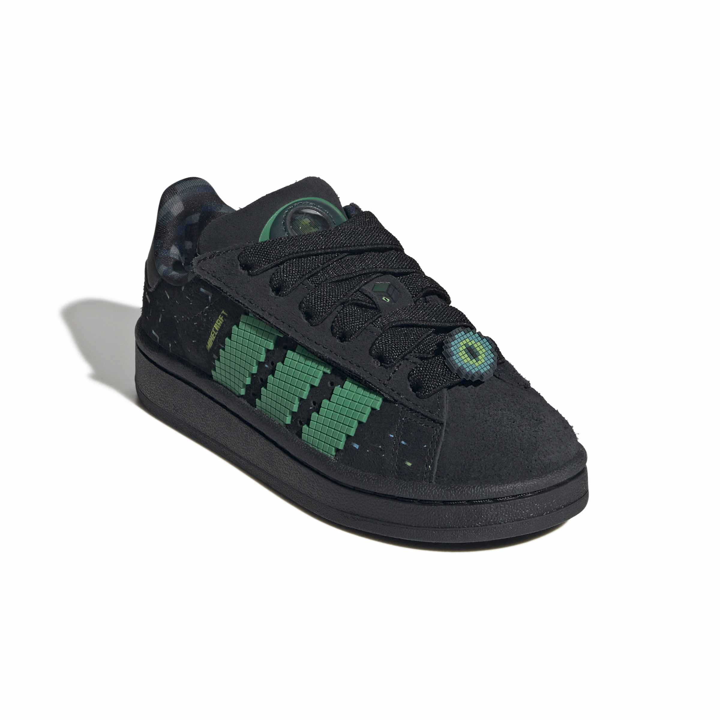KIDS ADIDAS MINECRAFT CAMPUS 00s CF EL C (CORE BLACK / SEMI COURT GREEN / SEMI SOLAR GREEN)