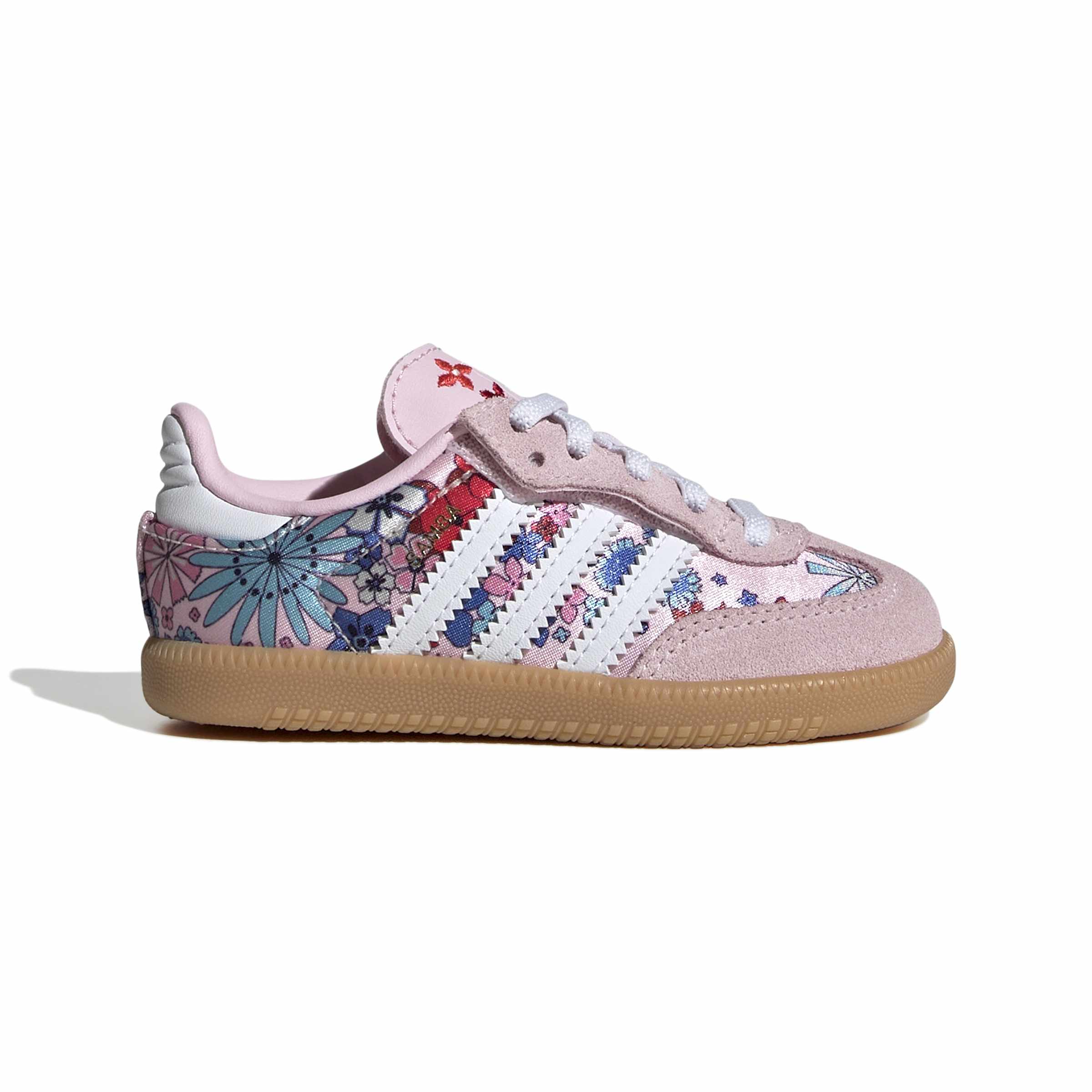 KIDS ADIDAS LIBERTY LONDON SAMBA OG COMFORT CLOSURE ELASTIC LACE I (CLEAR PINK / CLOUD WHITE / GUM)