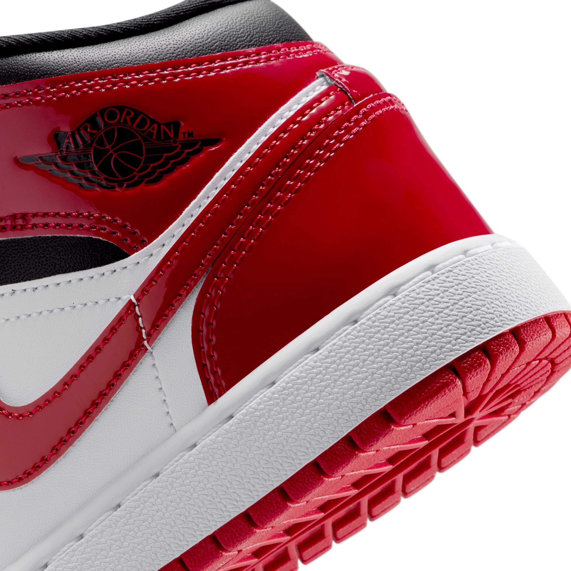 KIDS AIR JORDAN 1 MID SE GS (BLACK/VARSITY RED/WHITE)