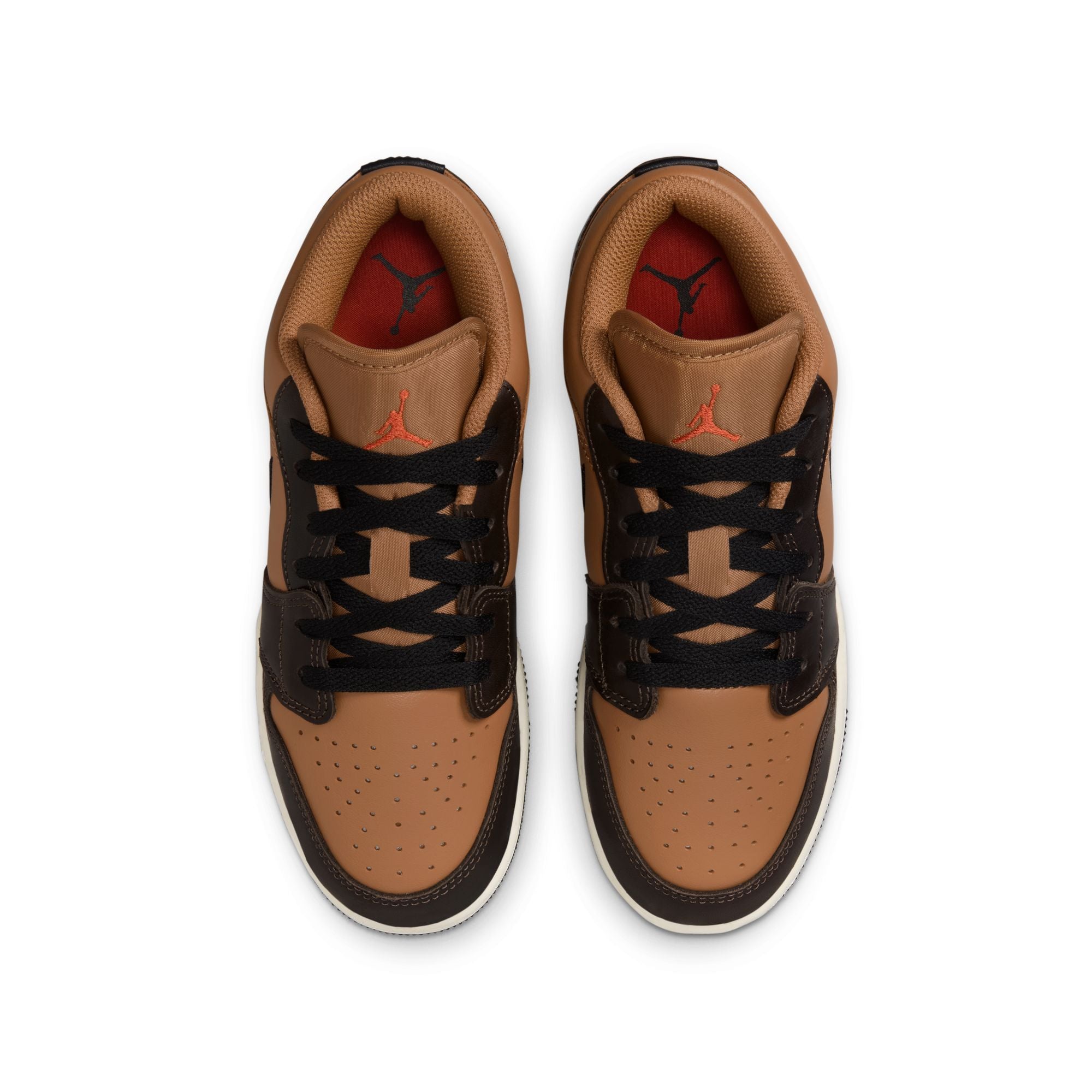 KIDS AIR JORDAN 1 LOW SE BG (FLAX/BLACK/BAROQUE BROWN)