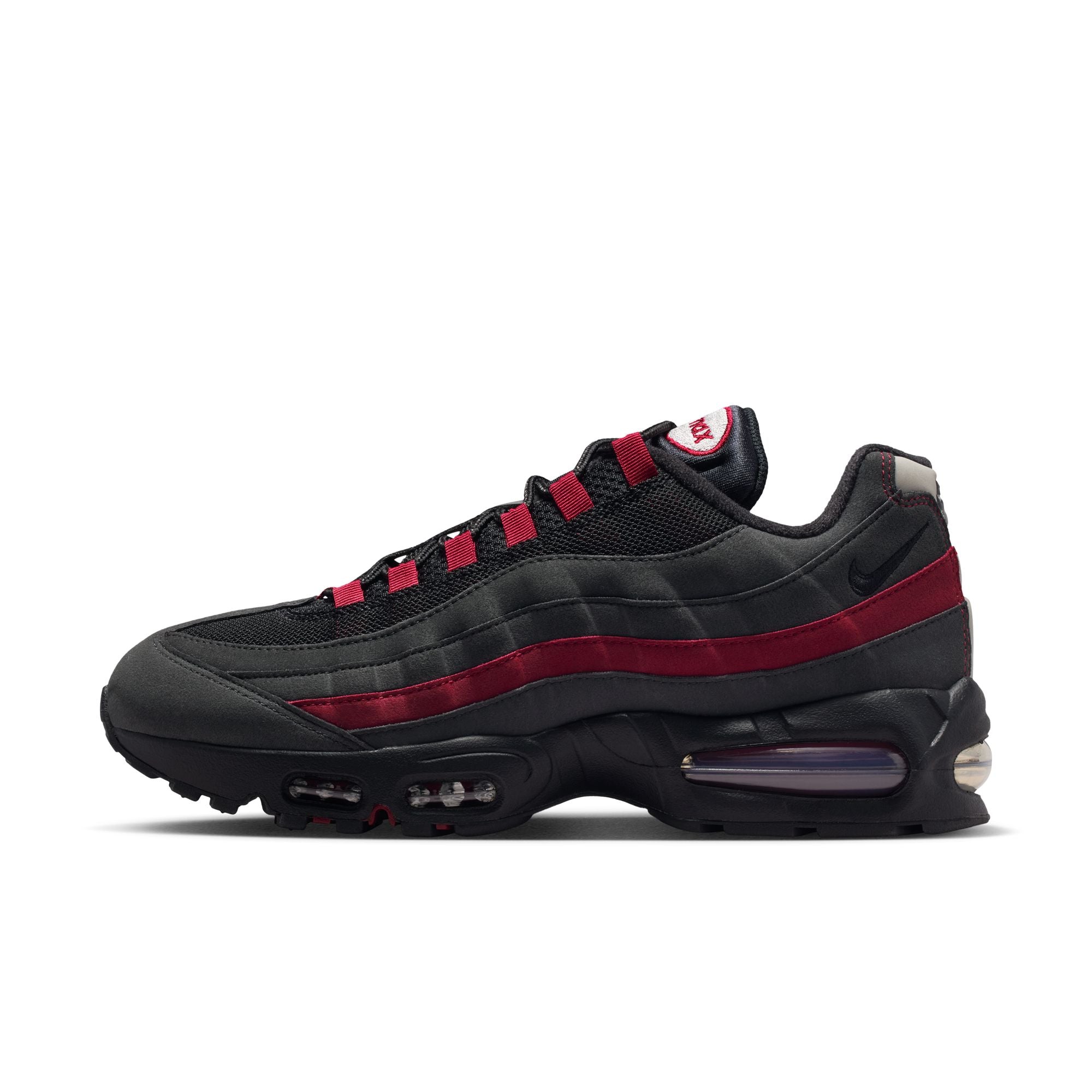 MENS NIKE AIR MAX 95 BIG BUBBLE (BLACK/TEAM CRIMSON/WOLF GREY)