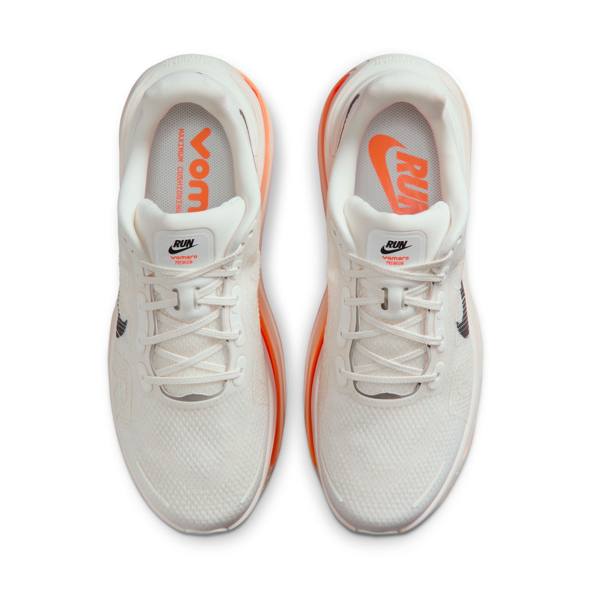 MENS NIKE VOMERO PREMIUM (SAIL/BLACK/COCONUT MILK/TOTAL ORANGE)