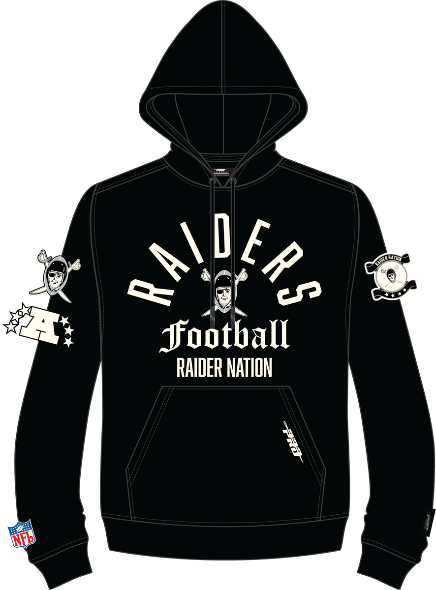 MENS PRO STANDARD LAS VEGAS RAIDERS MODERN ORIGINALS M FLC PO HOODIE (BLACK)