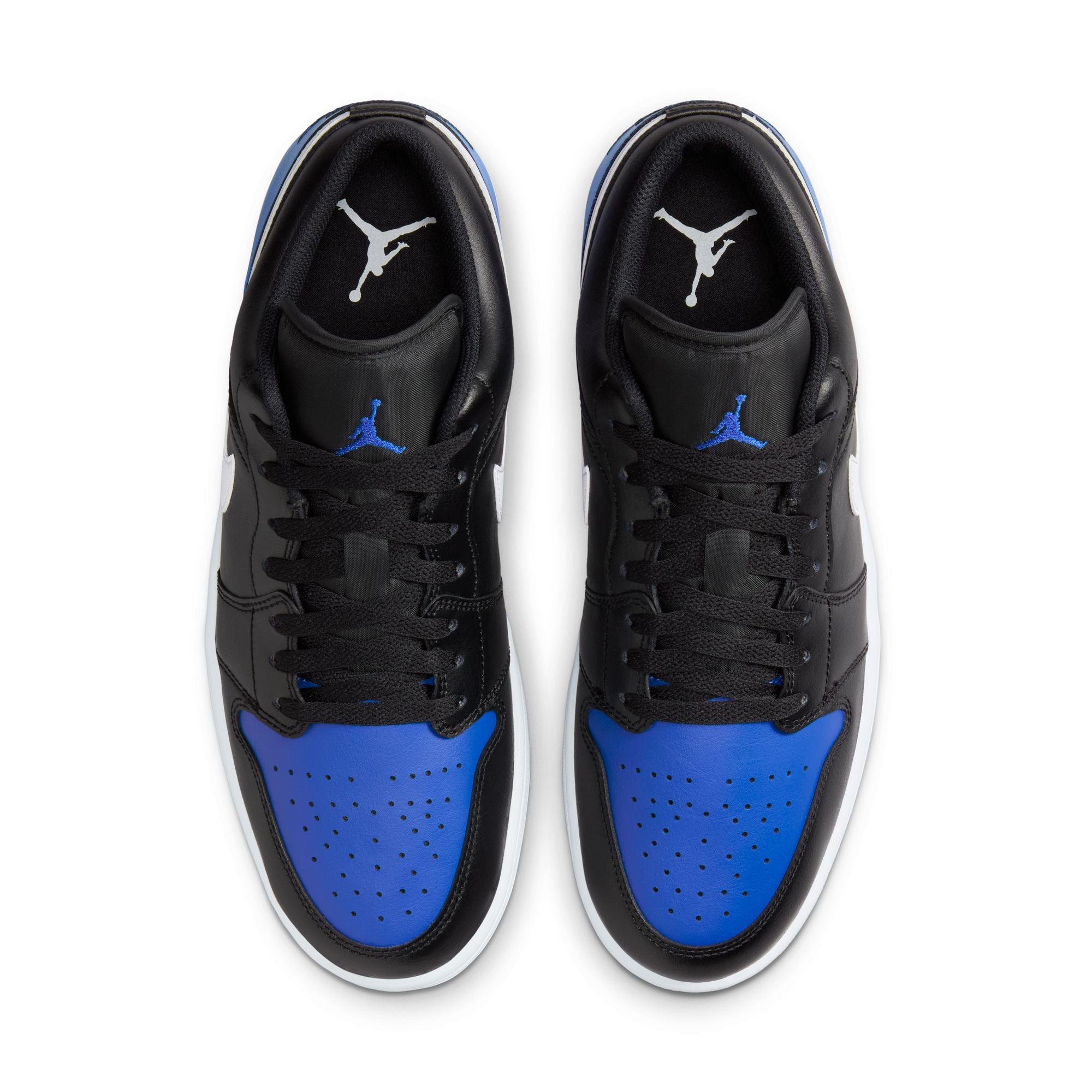 MENS AIR JORDAN 1 LOW (BLACK/WHITE/GAME ROYAL)