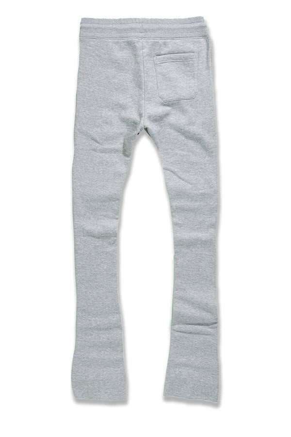 MENS JORDAN CRAIG UPTOWN STACKED SWEATPANT (HEATHER GREY)