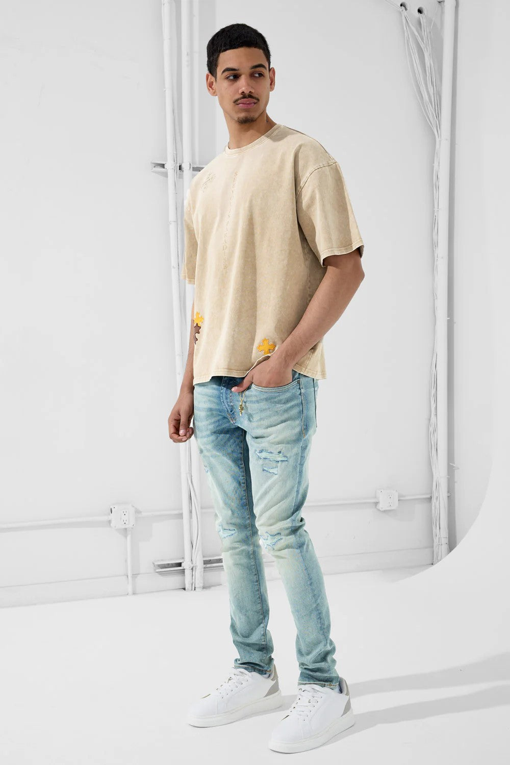 MENS JORDAN CRAIG SLIM TAPER HUMILITY DENIM (ANTIQUE)