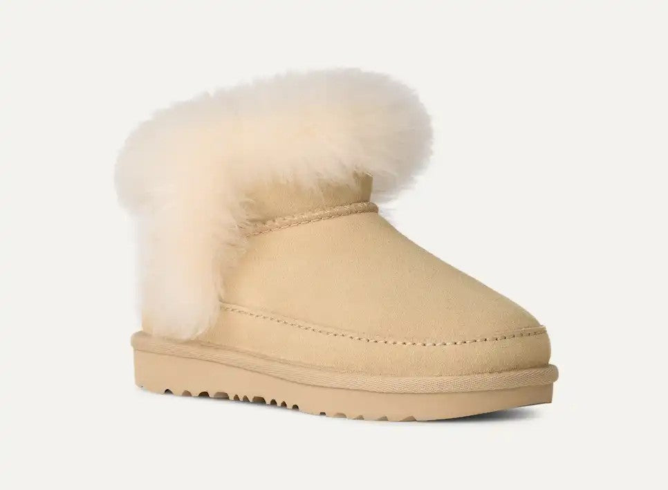 ☆ k.umi☆美品23cm【UGG×BEAUTY＆YOUTH】CANDY KIDS' UGGS CLASSIC ULTRA MINI CHALET (SANDCASTLE)