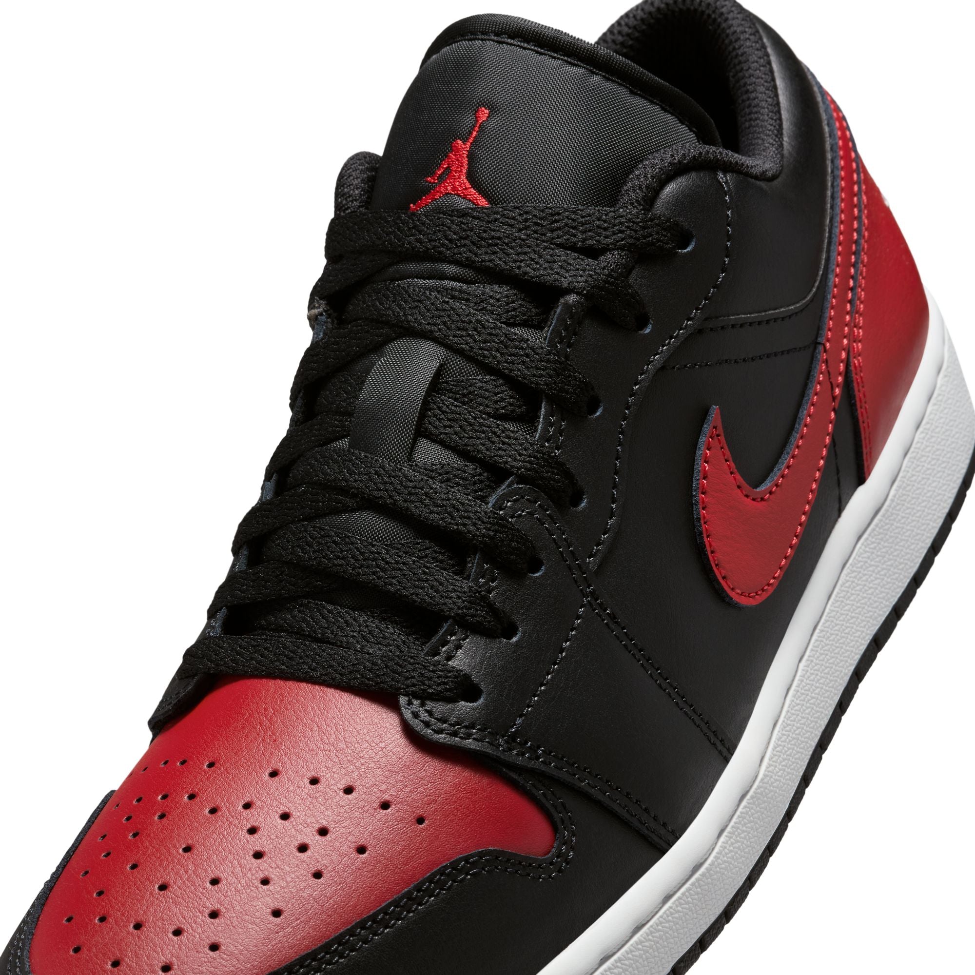 MENS AIR JORDAN 1 LOW (BLACK/VARSITY RED/SUMMIT WHITE)