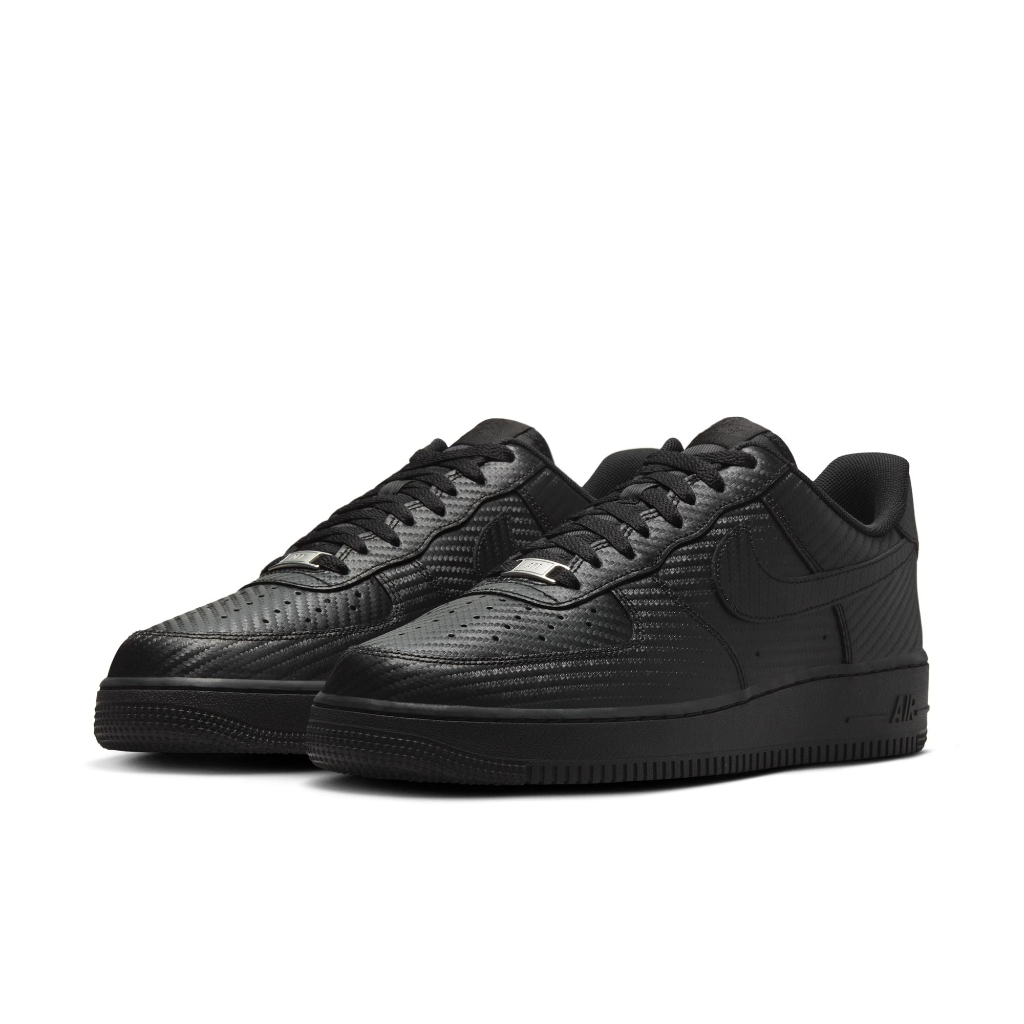 MENS NIKE AIR FORCE 1 '07 LOW (BLACK CARBON FIBER)