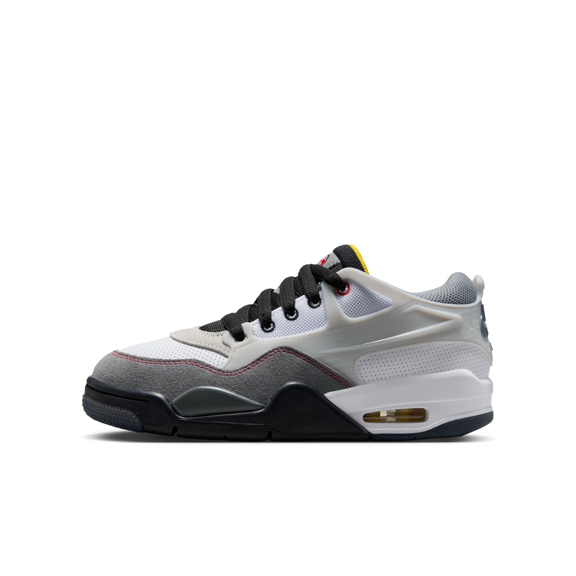 KIDS AIR JORDAN 4 RM BG PRM (WHITE/FIRE RED/BLACK/SMOKE GREY)