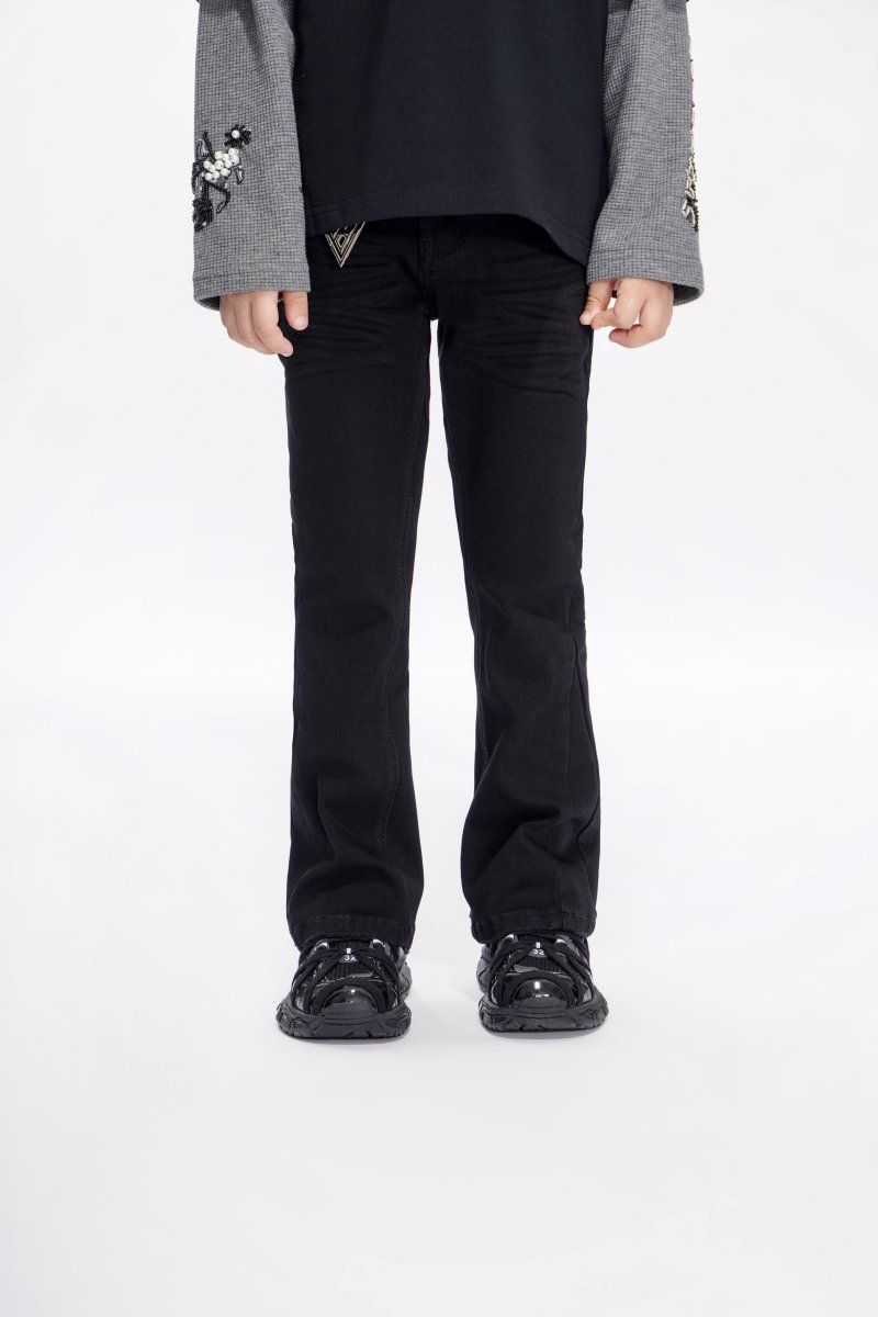 KIDS VALABASAS JR.STACKED JEAN (BLACK)