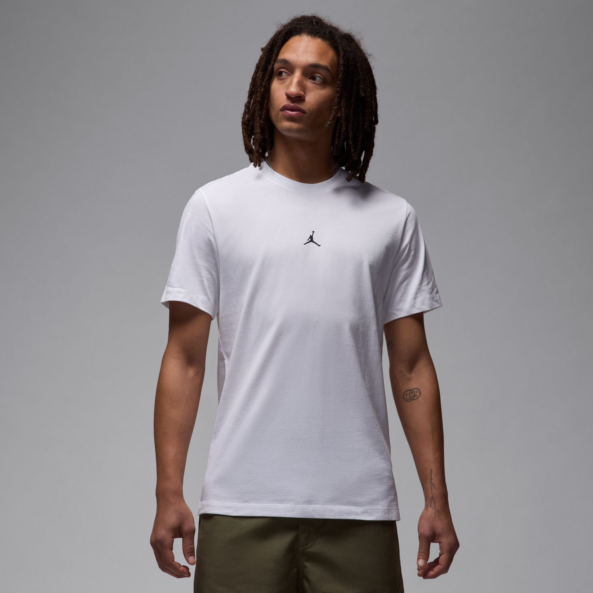 MENS JORDAN FLT ESS GFX JM SS SHIRT (WHITE/BLACK)