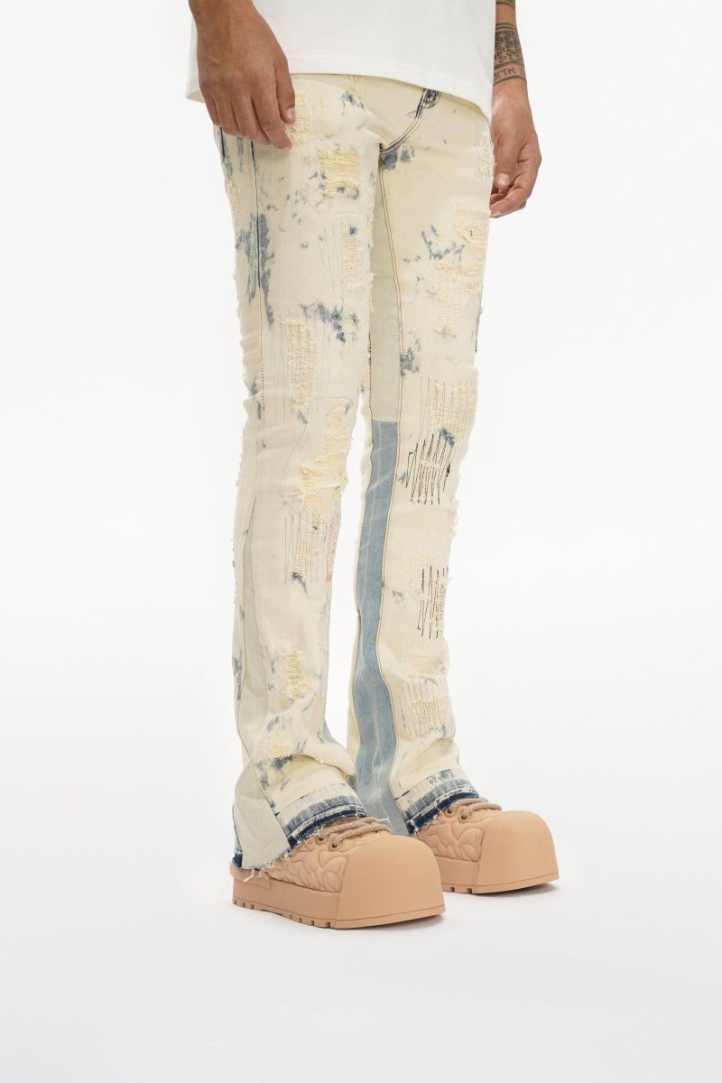 MENS VALABASAS SHED STACKED JEAN (LIGHT BLEACH BLUE)