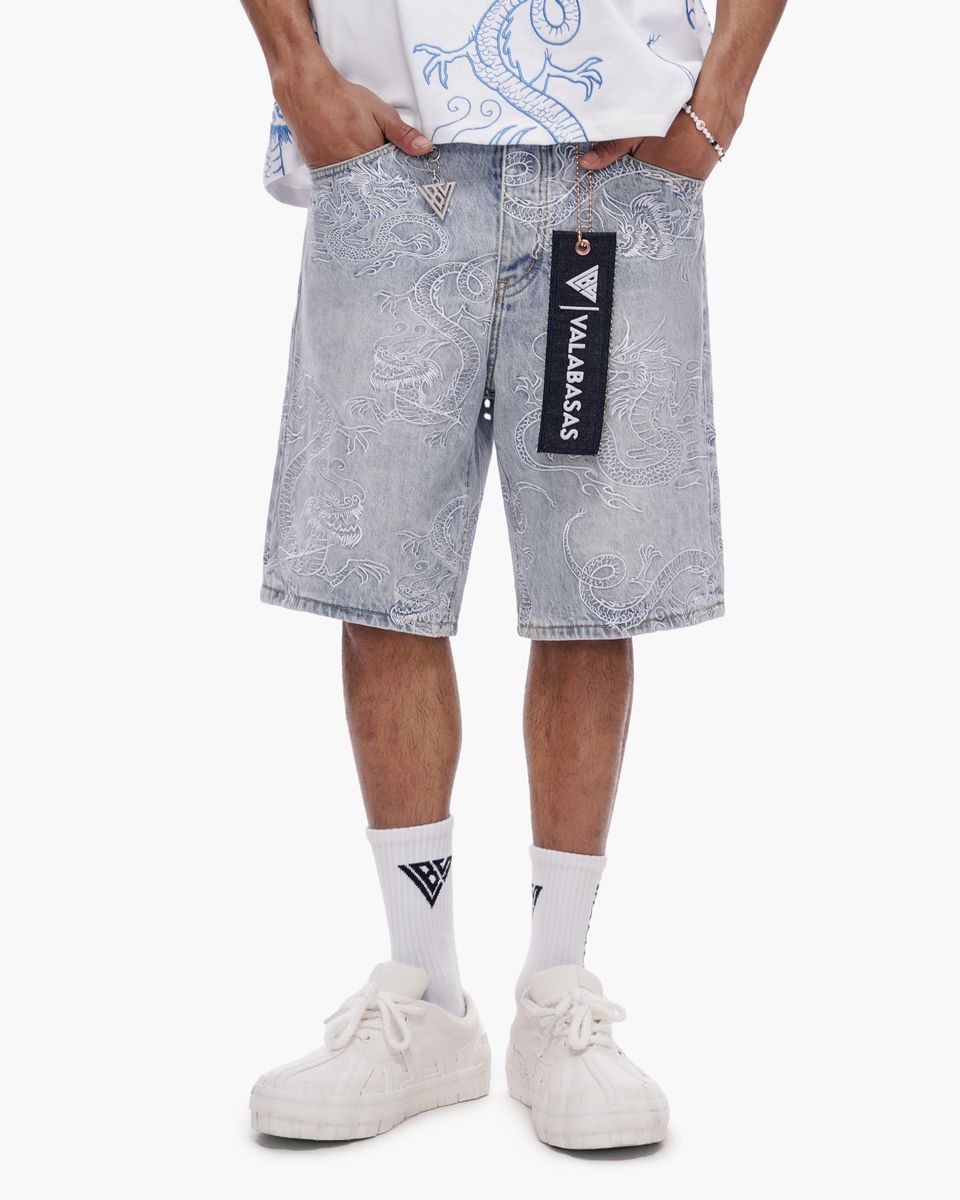 MENS VALABASAS "GANRU" SHORT (LIGHT BLUE WASH)