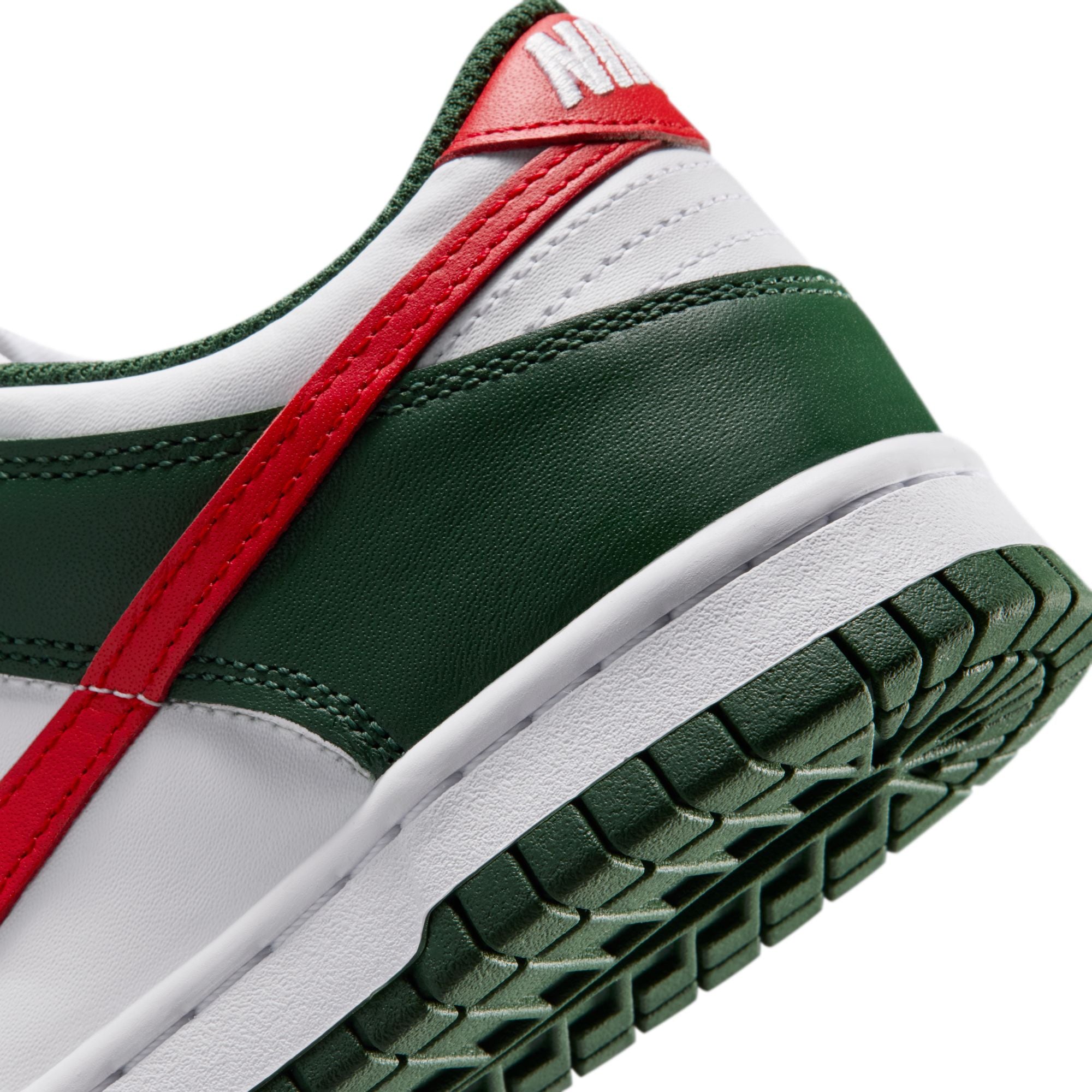 KIDS NIKE DUNK LOW GS (FIR/UNIVERSITY RED/WHITE)