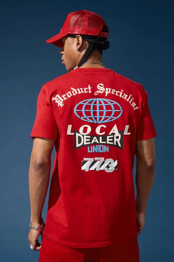 MENS JORDAN CRAIG THE RE-UP T-SHIRT (RED)