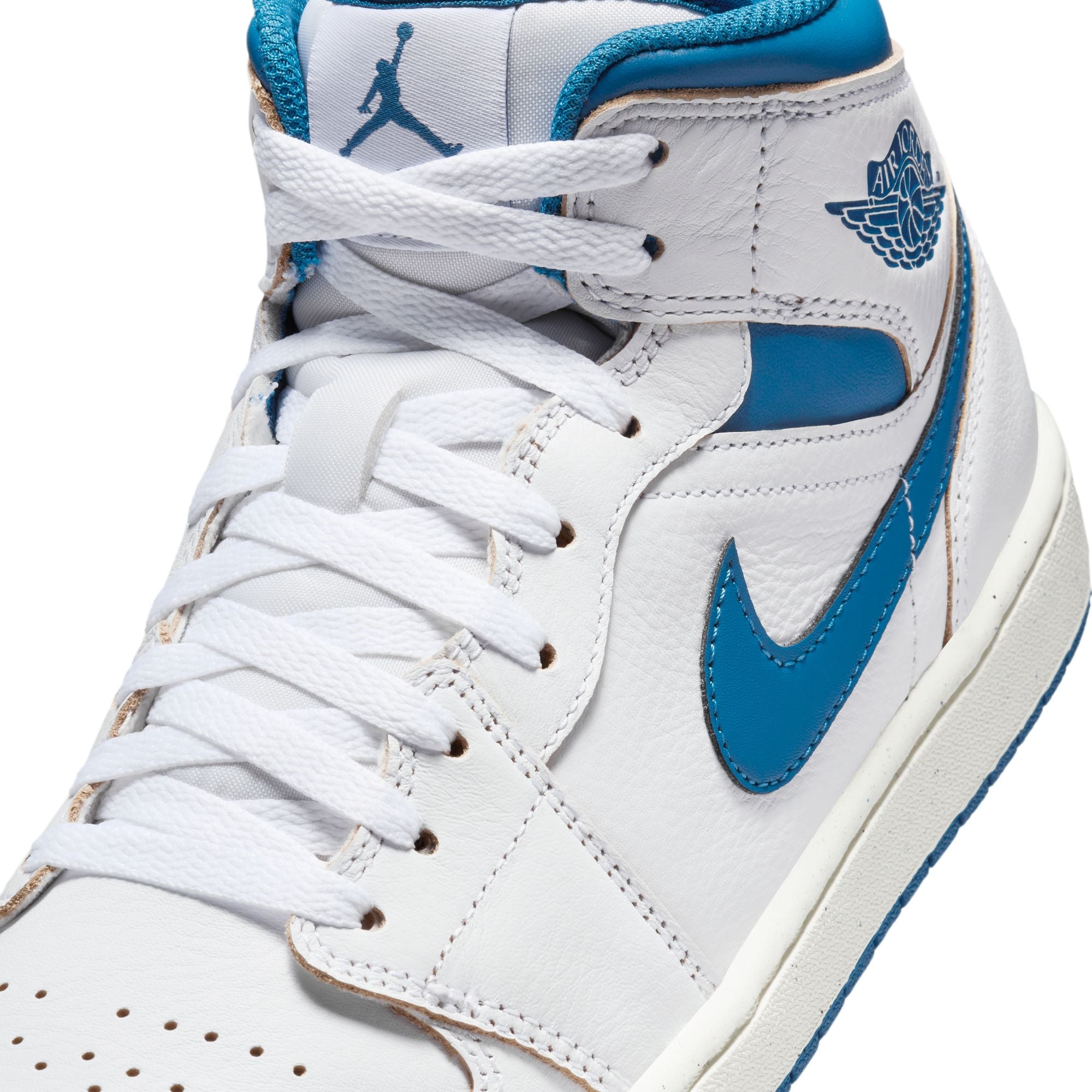 MENS AIR JORDAN 1 MID SE (INDUSTRIAL BLUE)