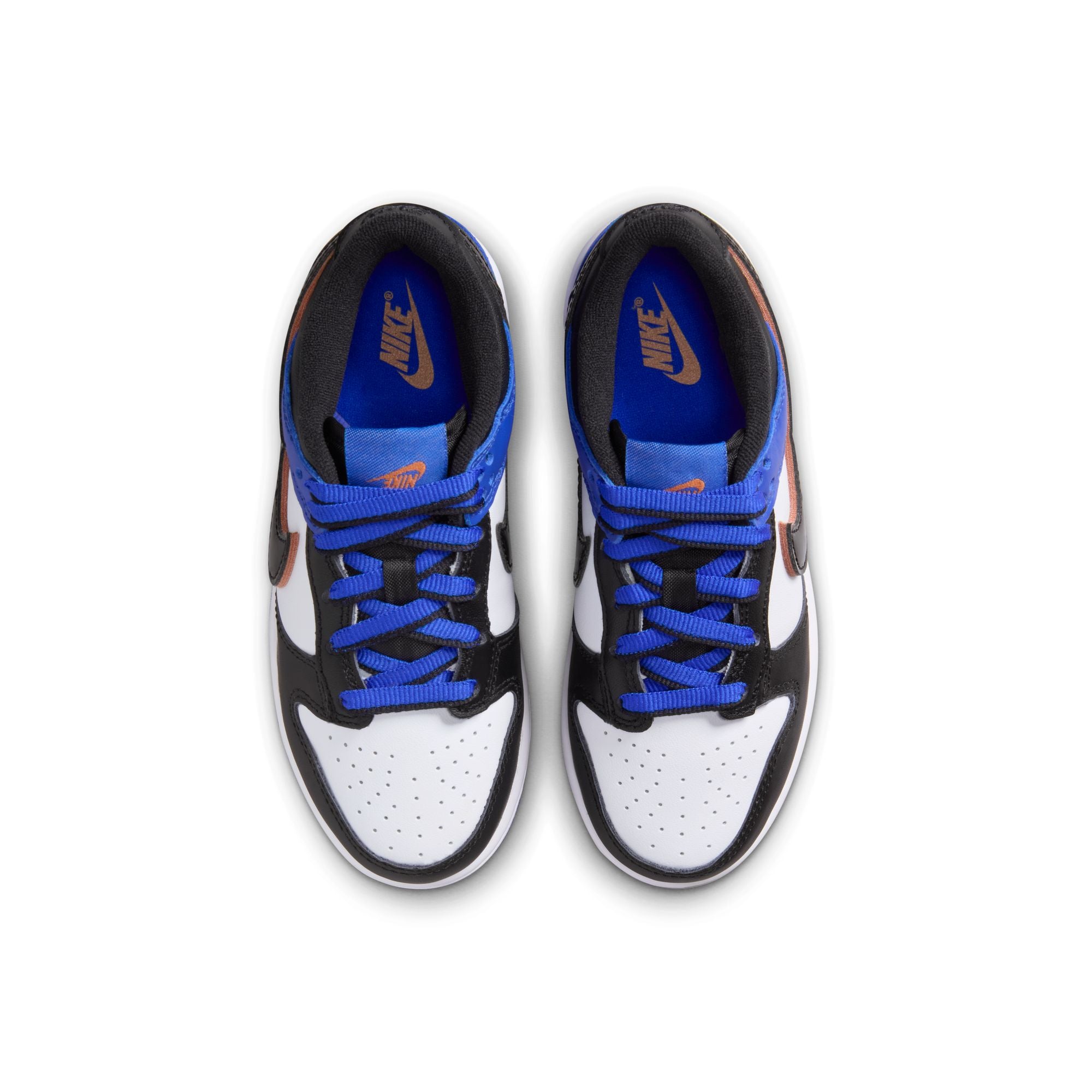 KIDS NIKE DUNK LOW SE PS (WHITE/BLACK/RACER BLUE/TERRA BLUSH)