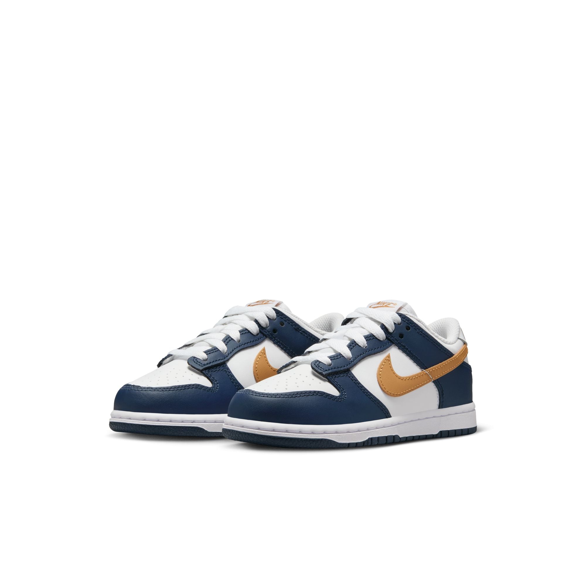 KIDS NIKE DUNK LOW PS (WHITE/WHEAT/MIDNIGHT NAVY)