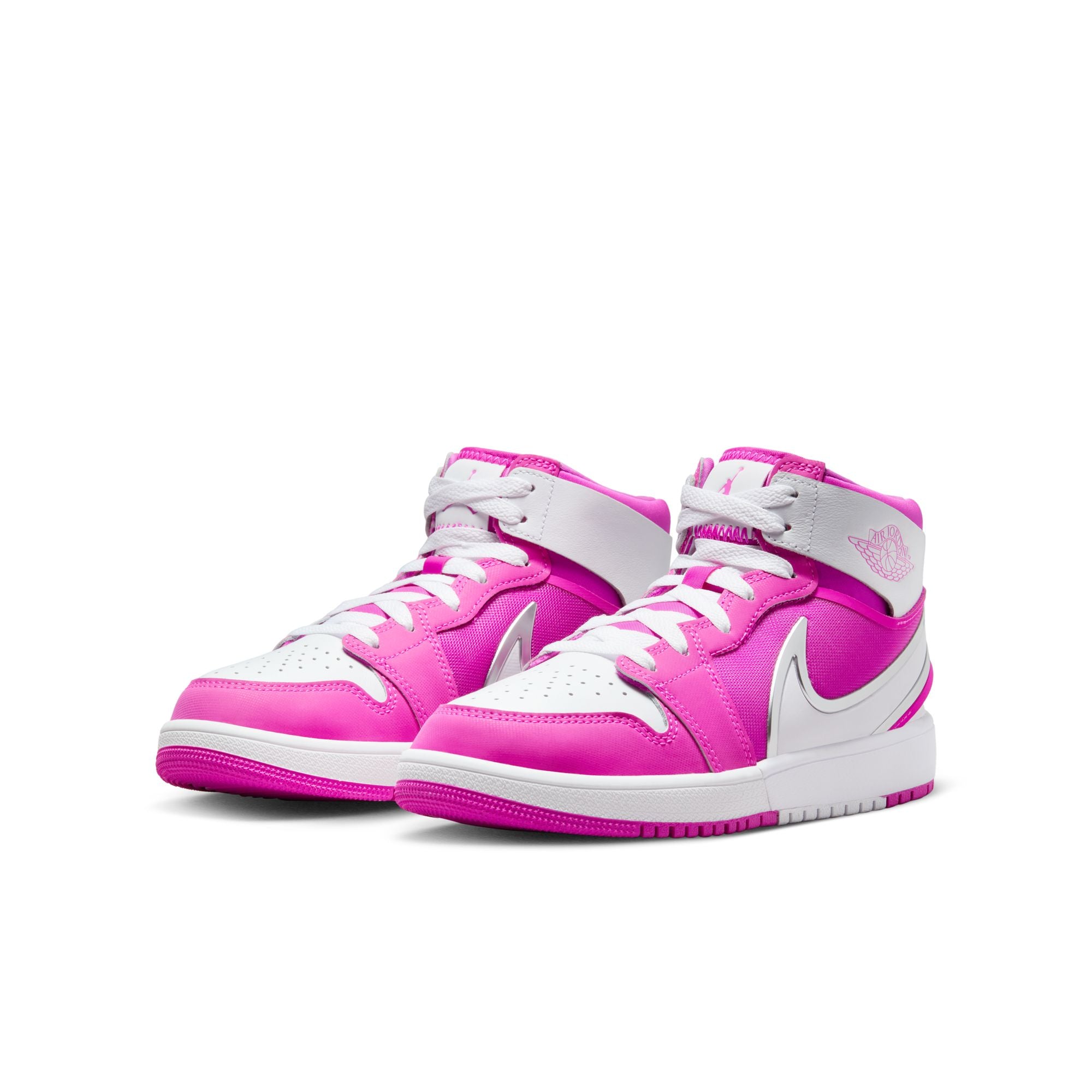 KIDS JORDAN 1 MID RM EASYON GS (FIRE PINK/WHITE)