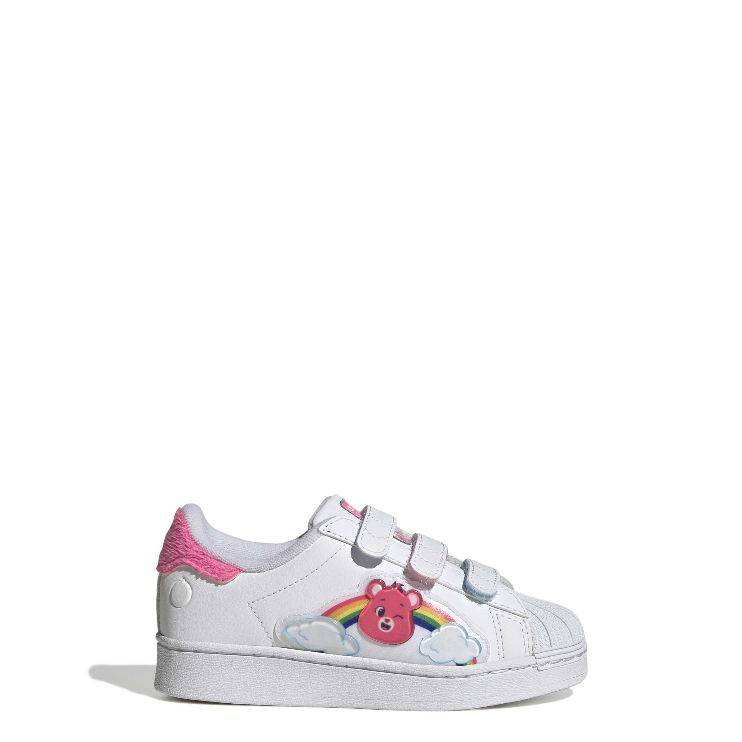 KIDS ADIDAS CARE BEARS SUPERSTAR LED LIGHTS COMFORT CLOSURE CHILDREN (CLOUD WHITE / LUCID PINK / BLISS PINK)