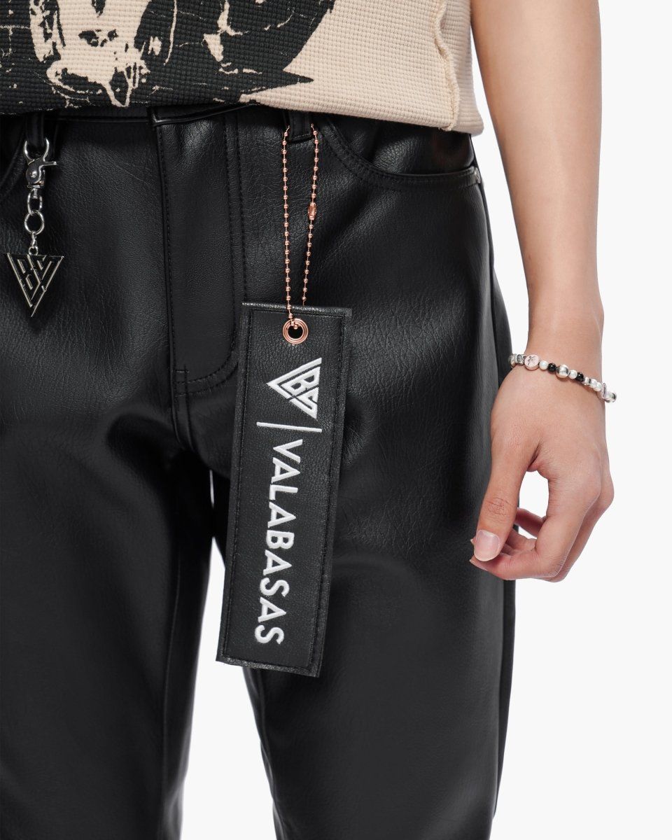 MENS VALABASAS "MR.SLIM" LEATHER JEAN (BLACK LEATHER)