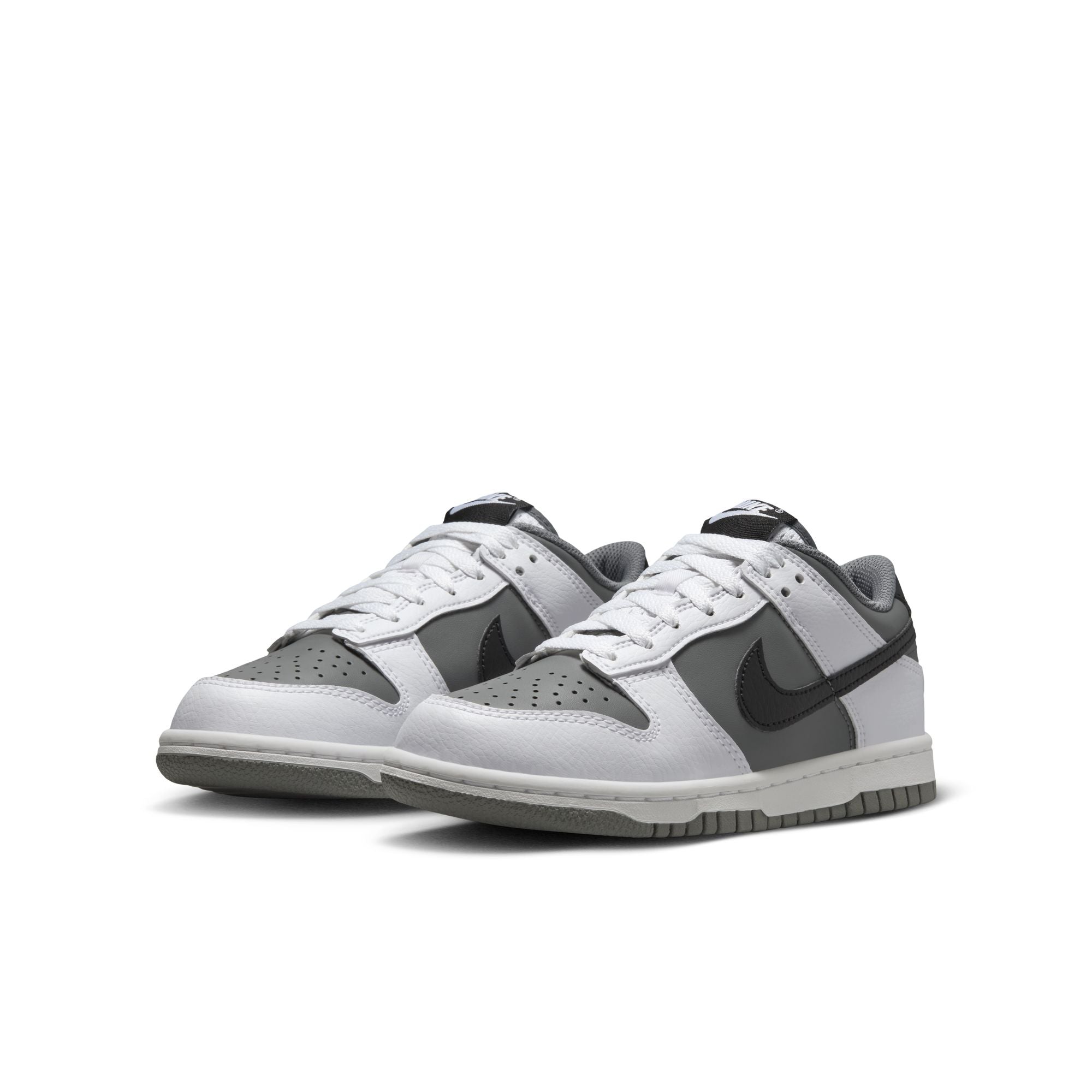 KIDS NIKE DUNK LOW GS (WHITE/BLACK/SMOKE GREY)